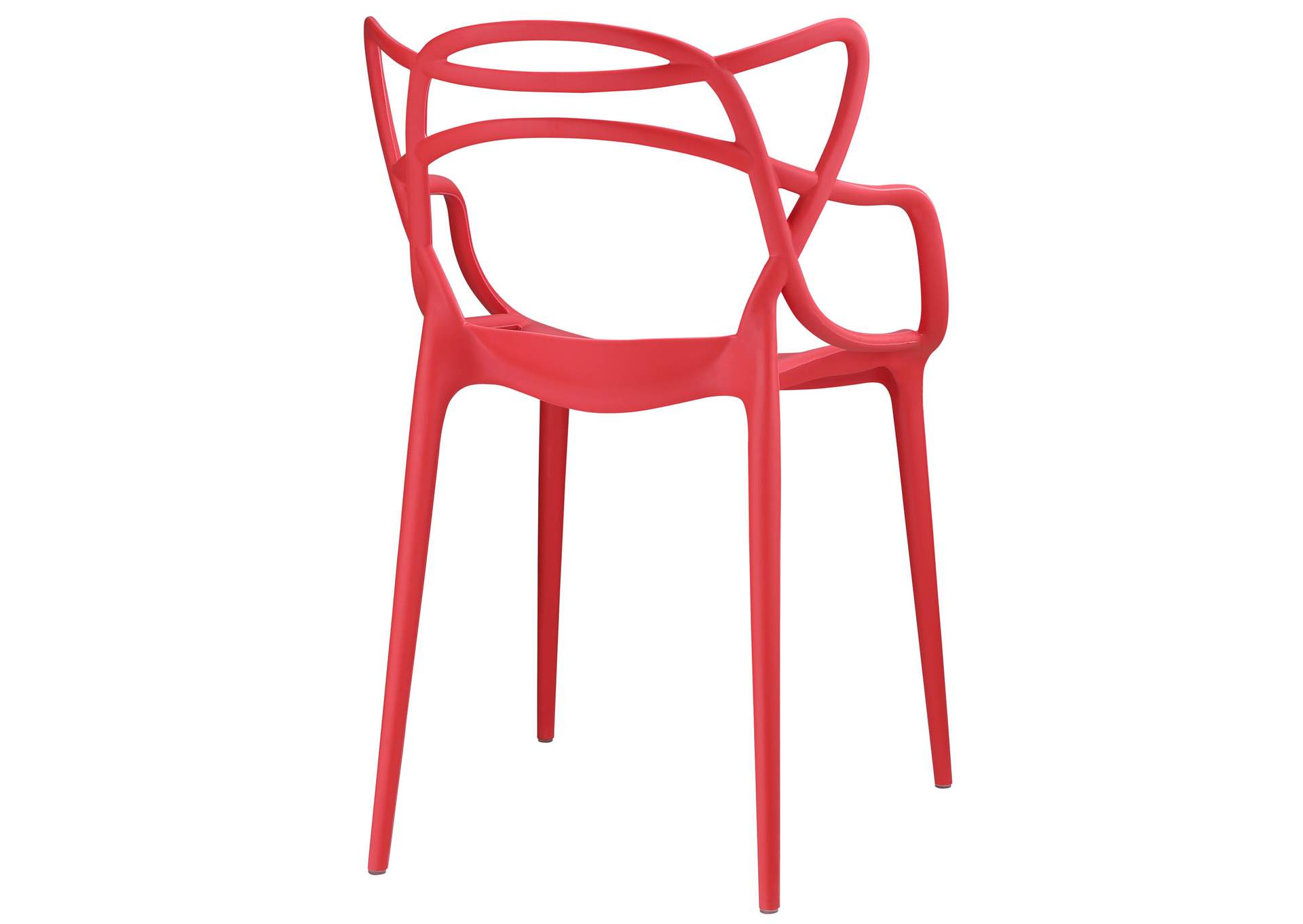 Red Entangled Arm Dining Chair,Modway