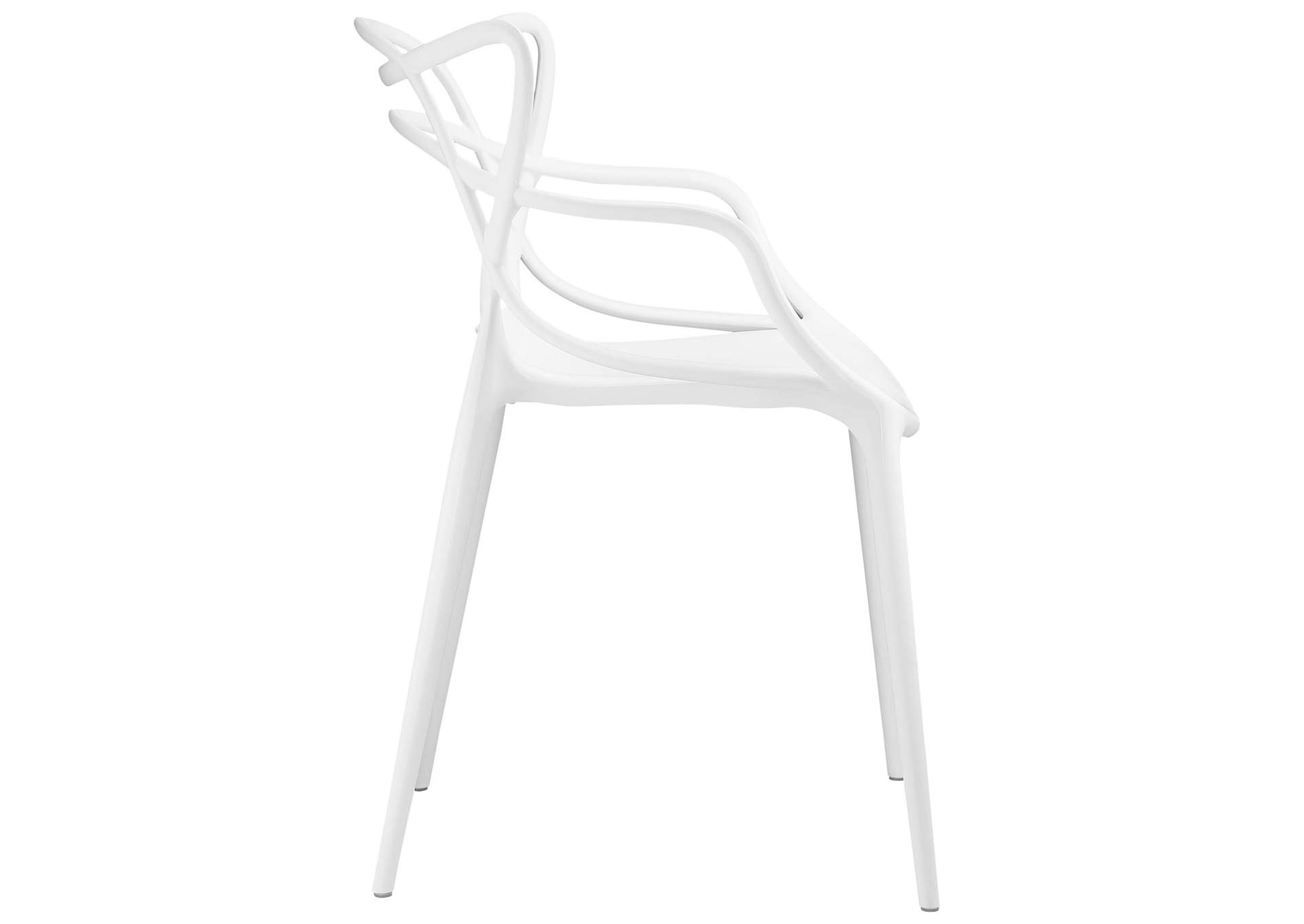 White Entangled Arm Dining Chair,Modway