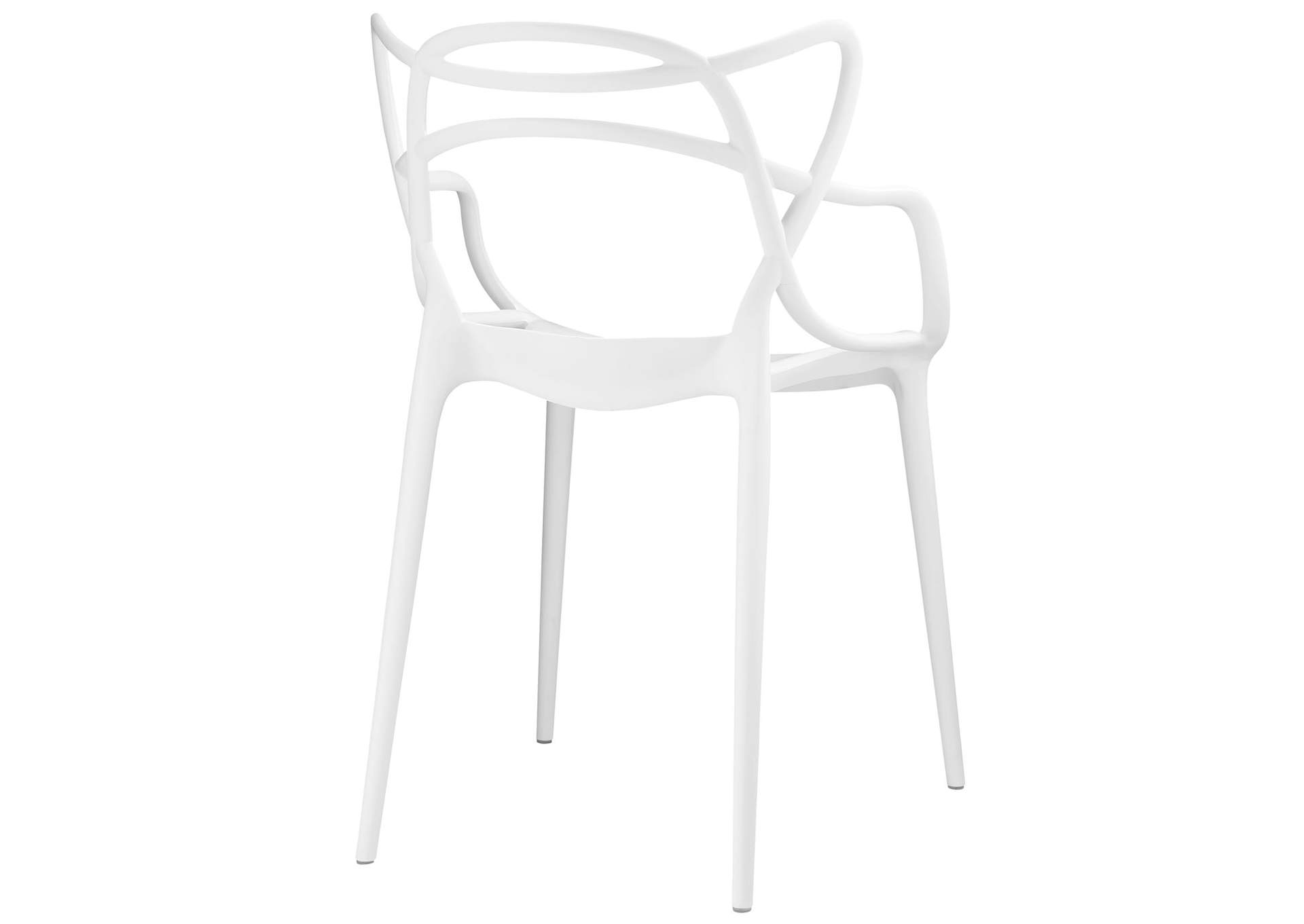 White Entangled Arm Dining Chair,Modway