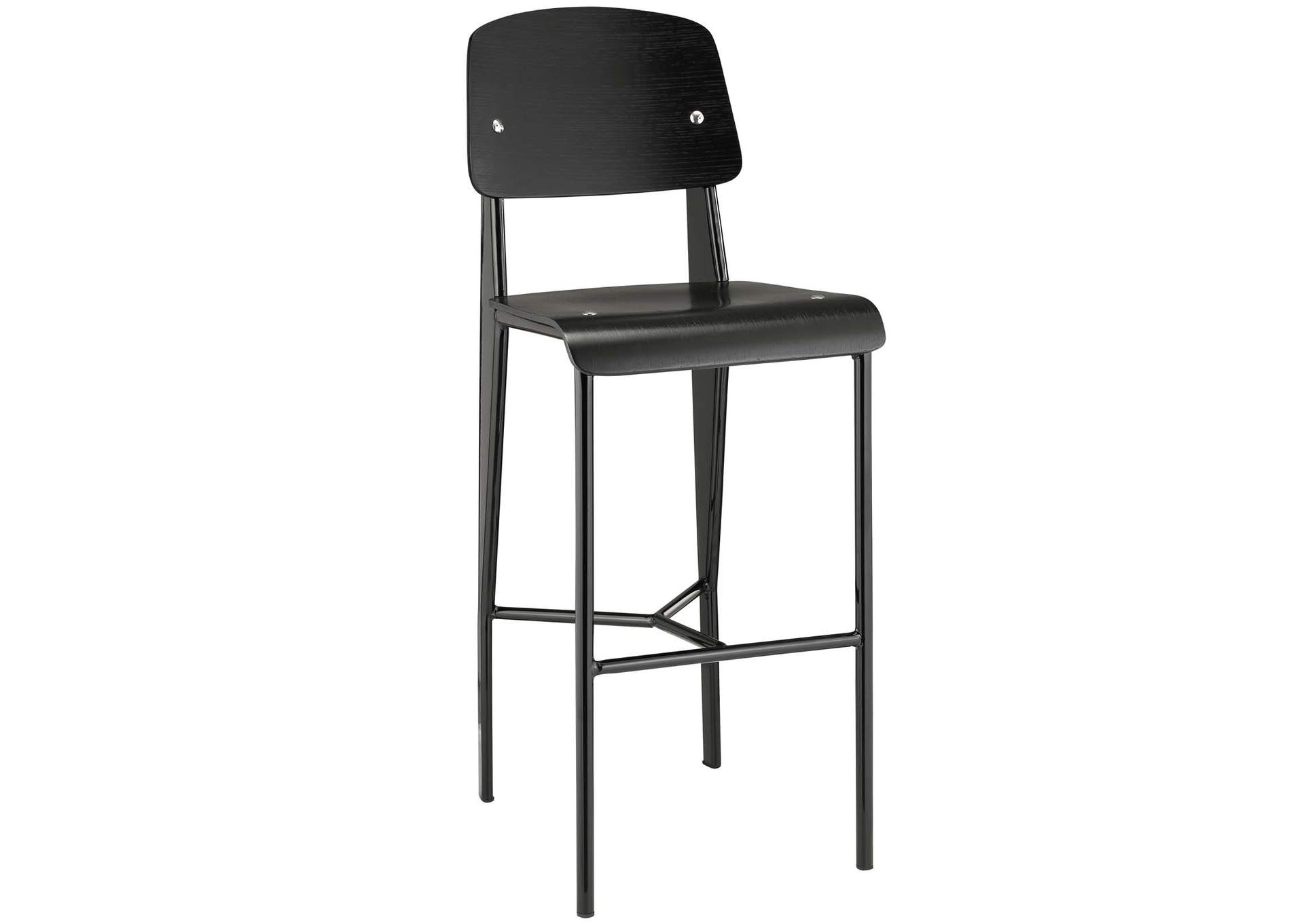 Black Black Cabin Bar Stool,Modway