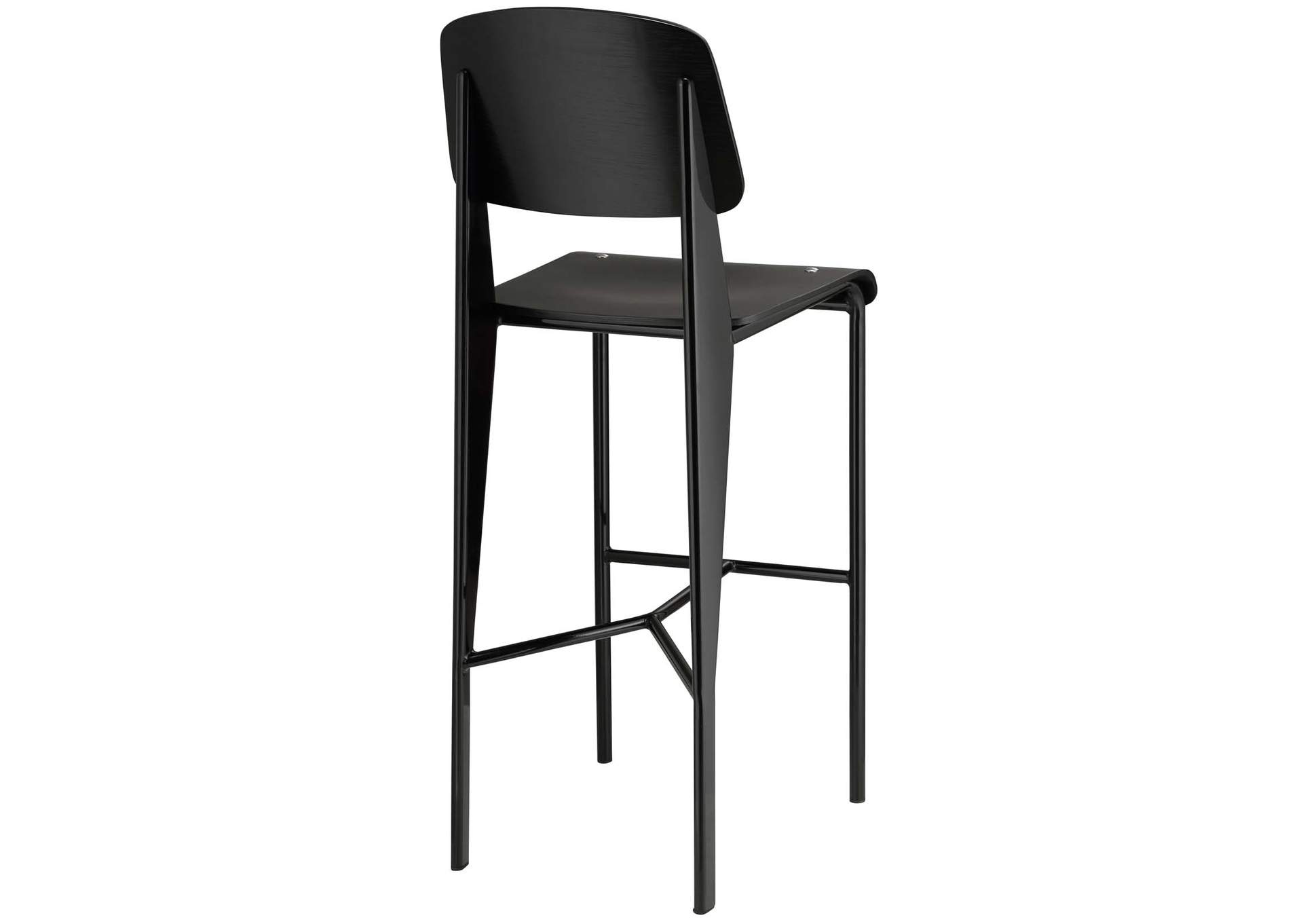 Black Black Cabin Bar Stool,Modway