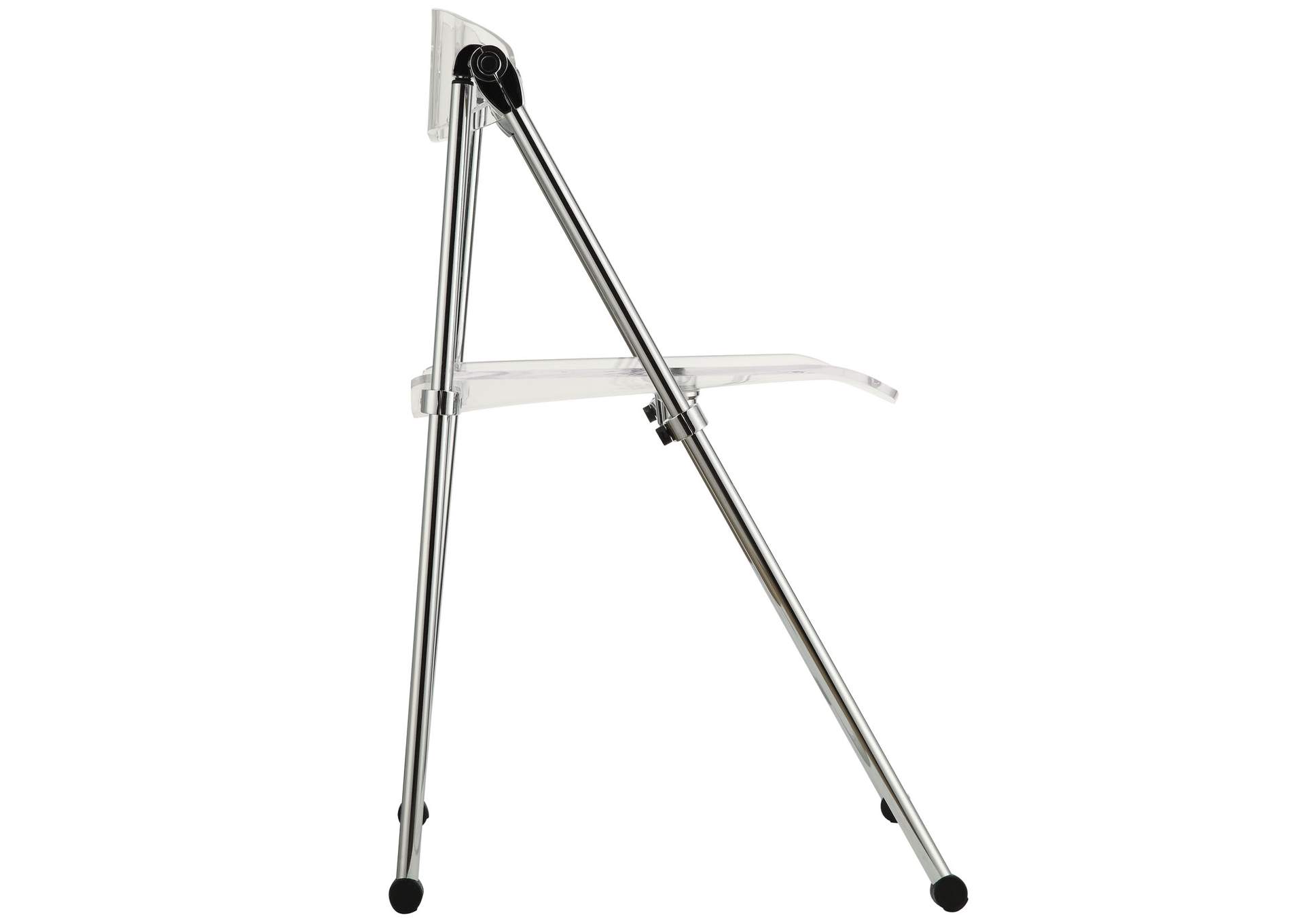 Clear Telescope Folding Chair,Modway