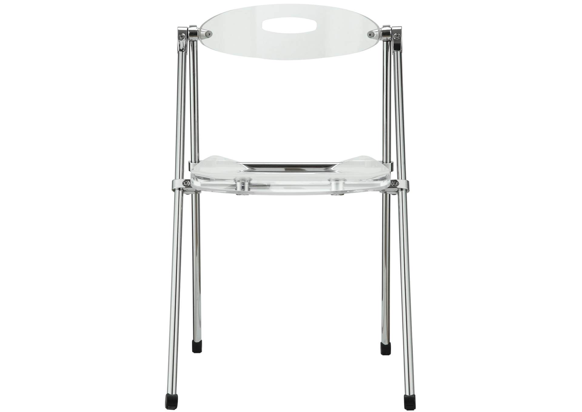 Clear Telescope Folding Chair,Modway