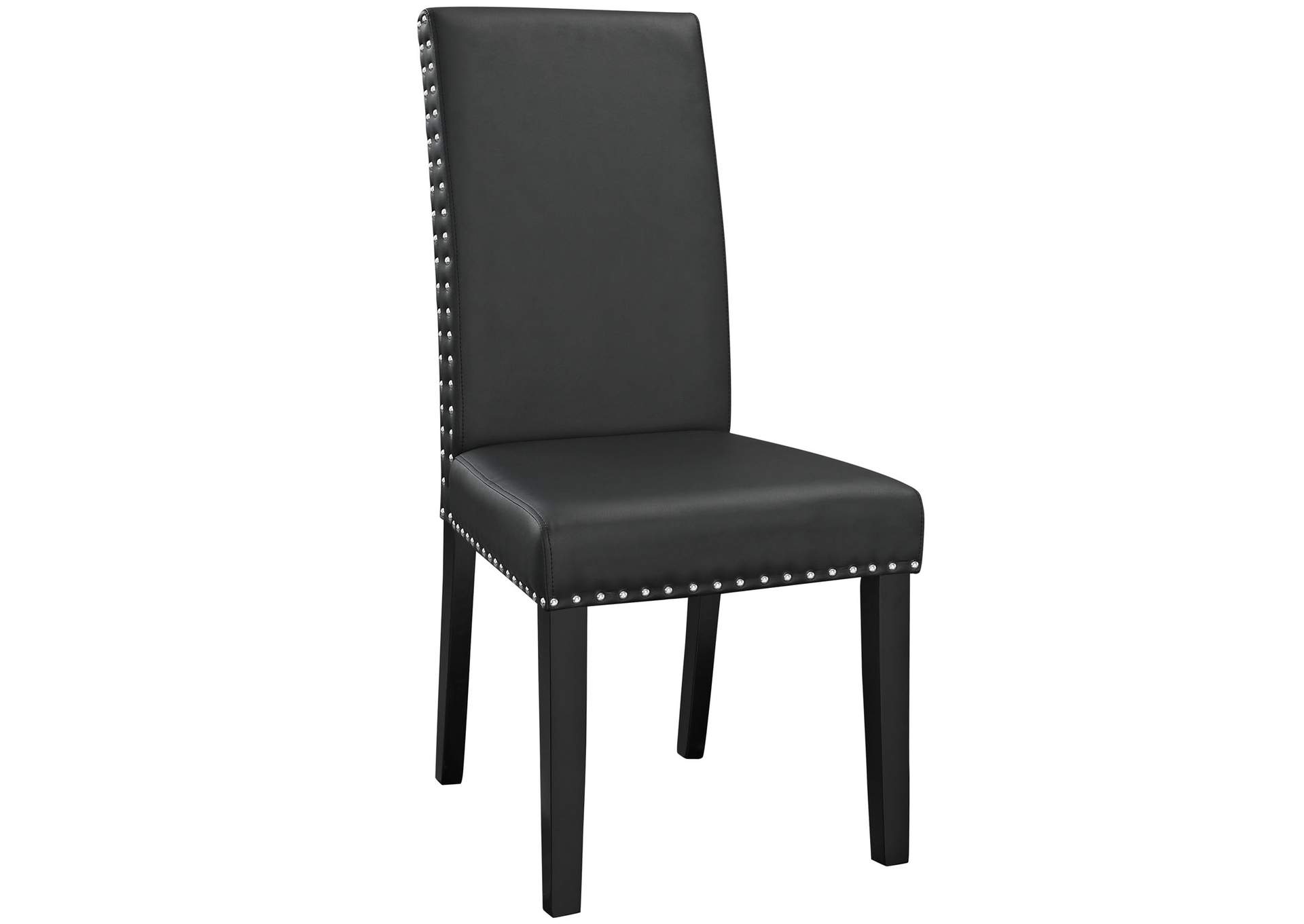 Black Parcel Dining Faux Leather Side Chair,Modway