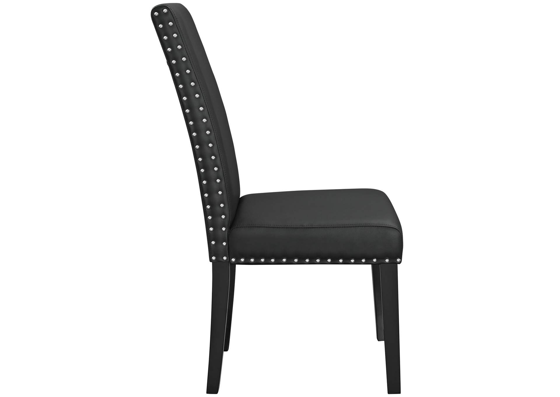 Black Parcel Dining Faux Leather Side Chair,Modway