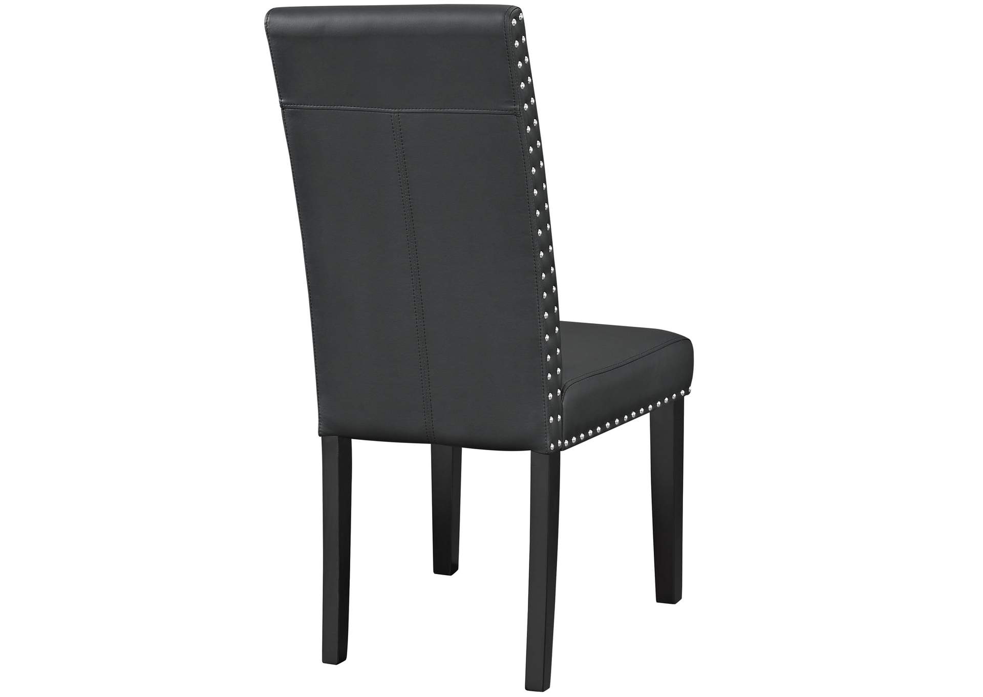 Black Parcel Dining Faux Leather Side Chair,Modway