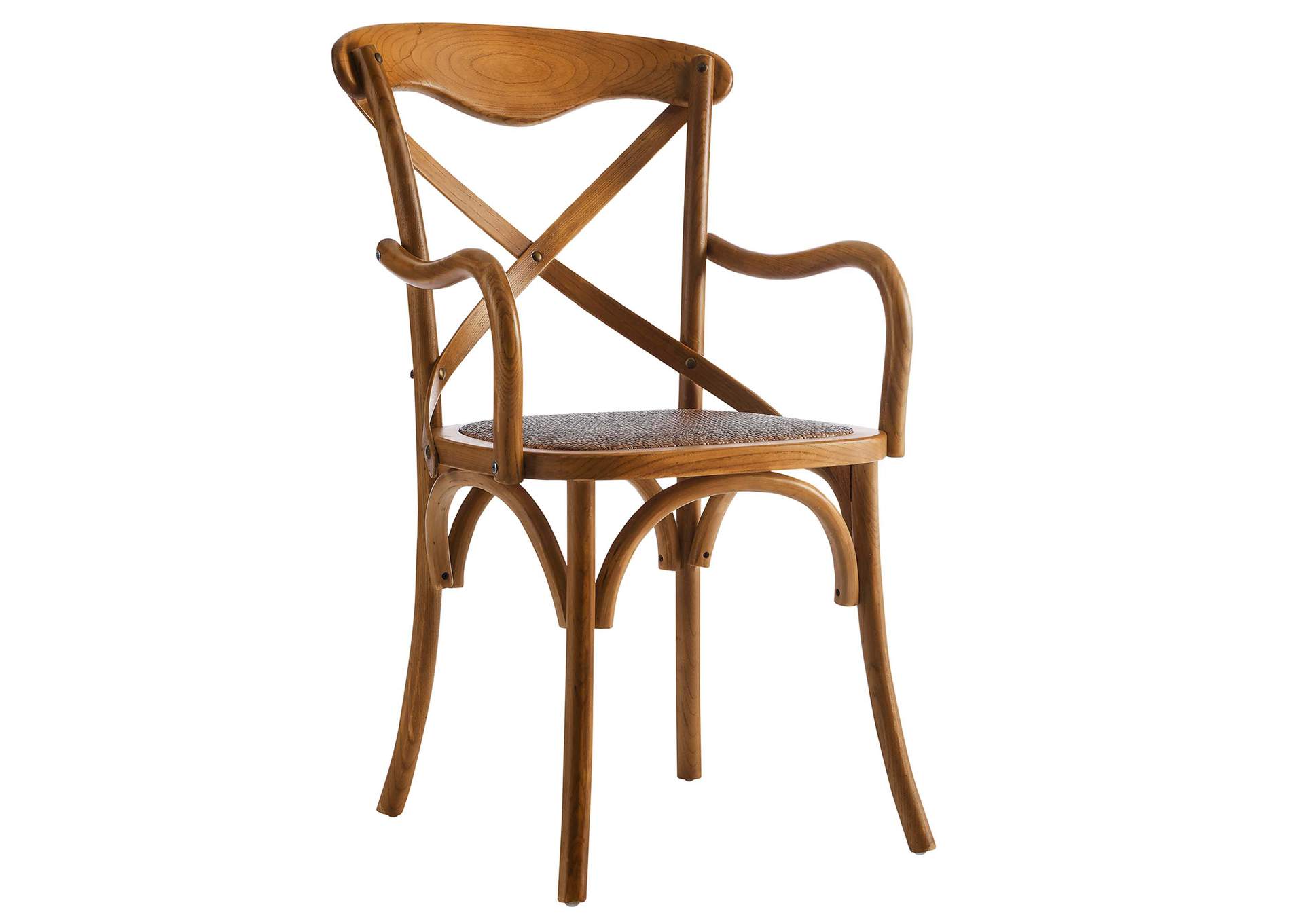 Walnut Gear Arm Dining Chair,Modway