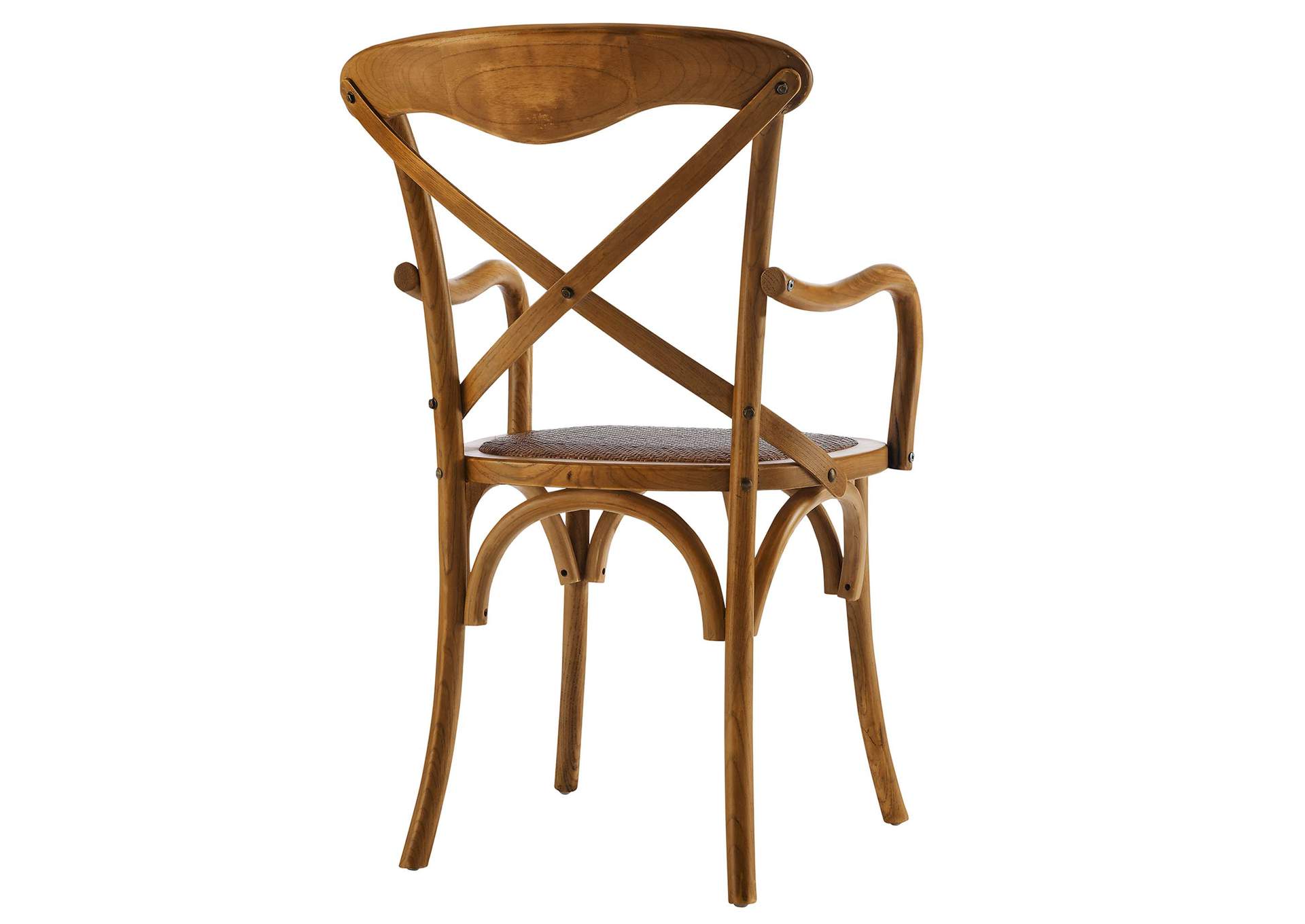 Walnut Gear Arm Dining Chair,Modway