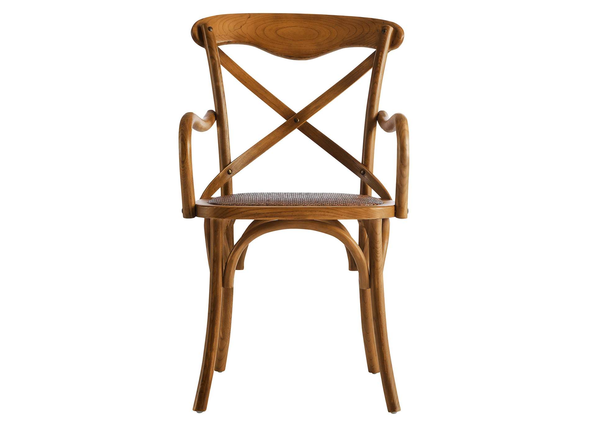 Walnut Gear Arm Dining Chair,Modway