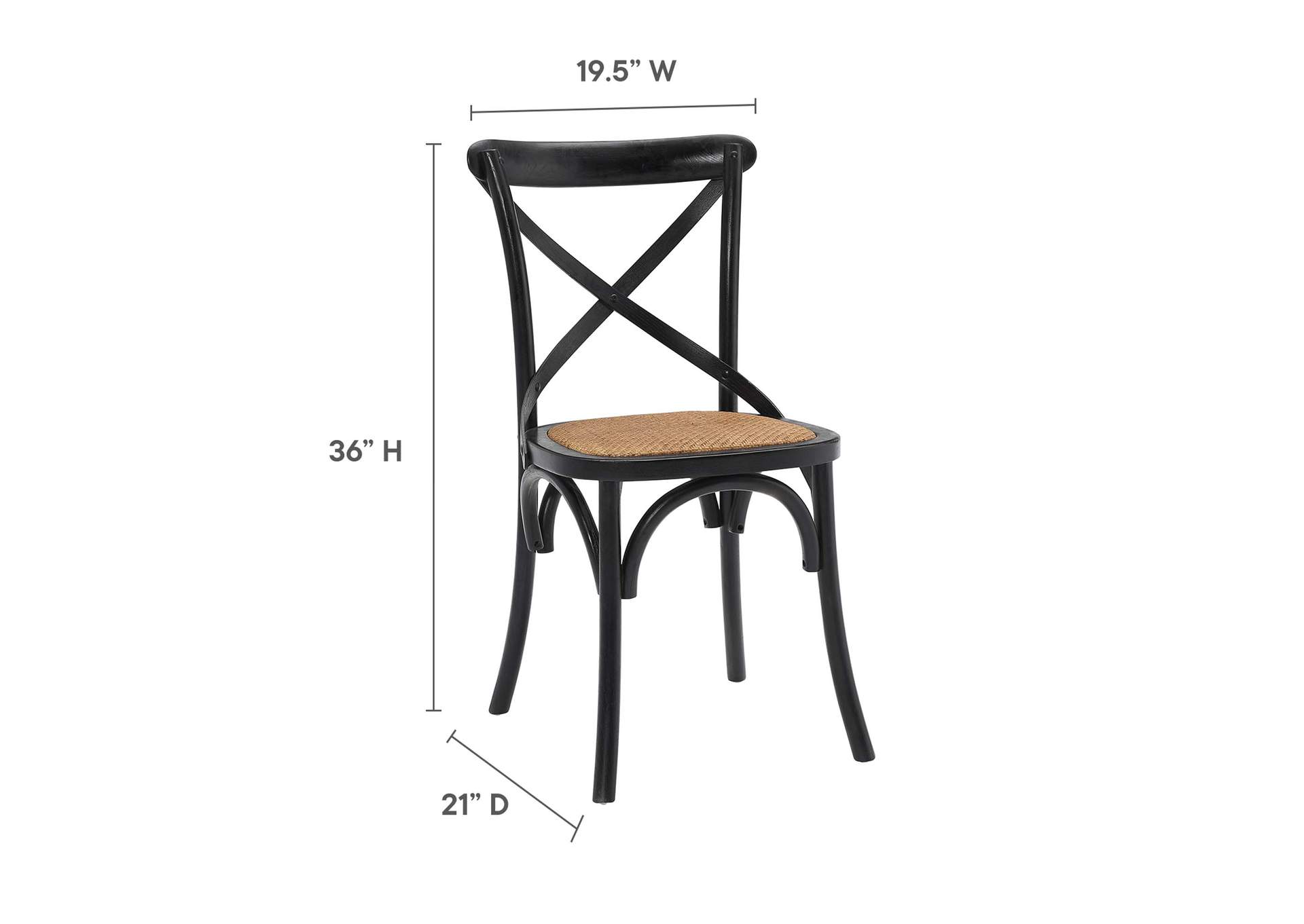 Black Gear Dining Side Chair,Modway