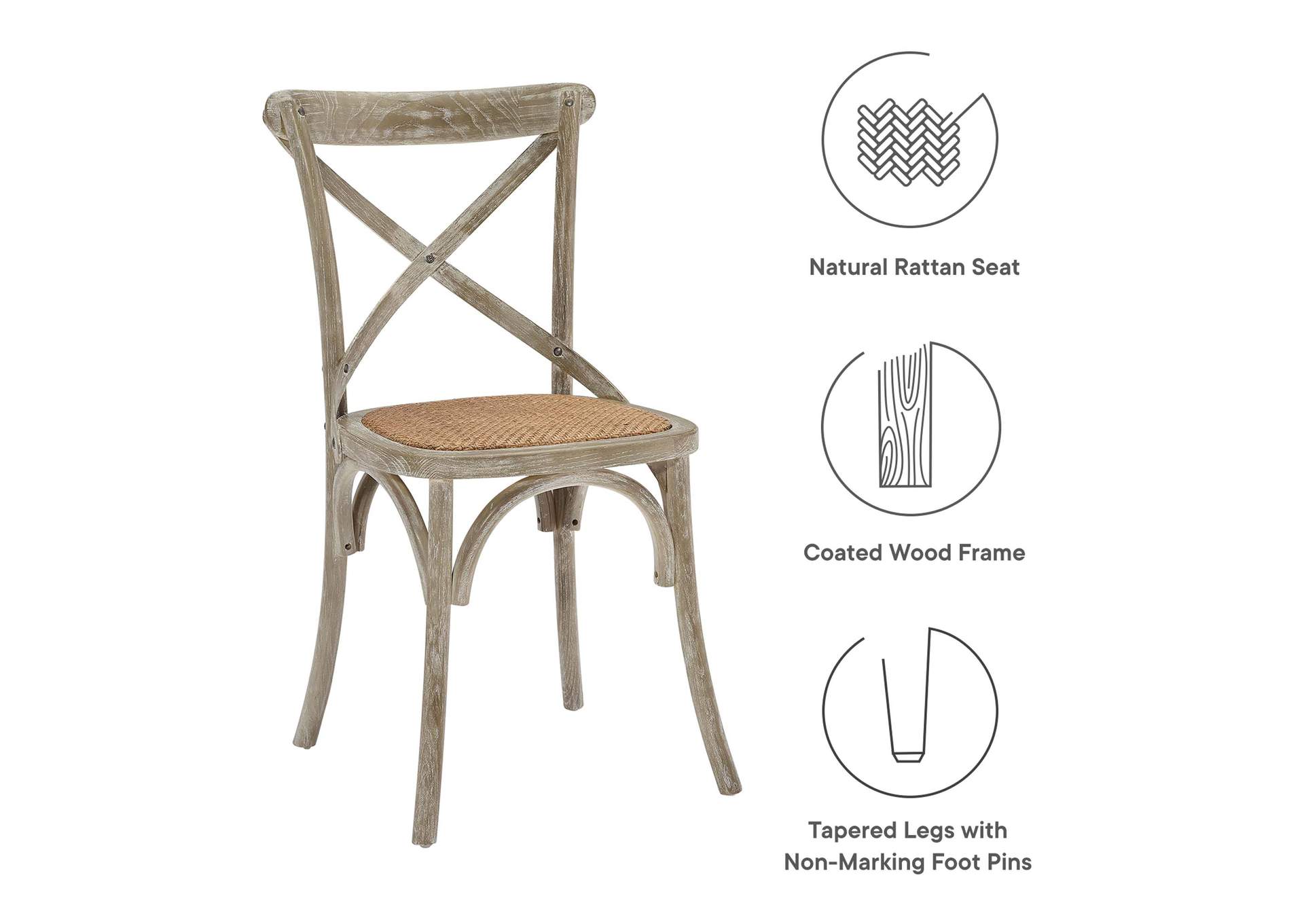 Gray Gear Dining Side Chair,Modway