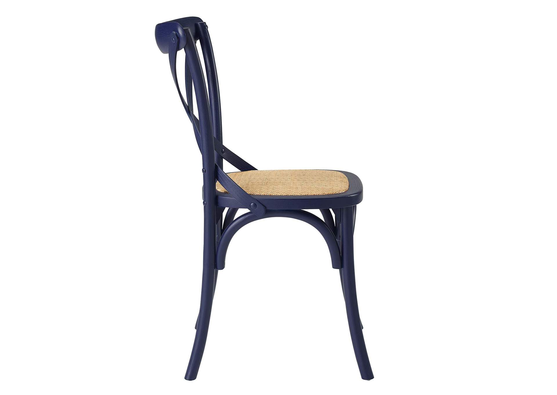 Midnight Blue Gear Dining Side Chair,Modway