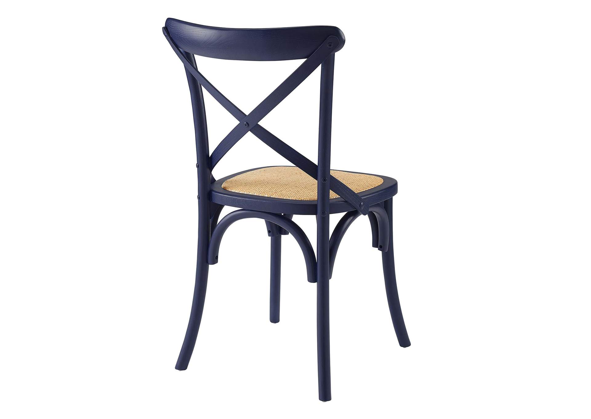 Midnight Blue Gear Dining Side Chair,Modway