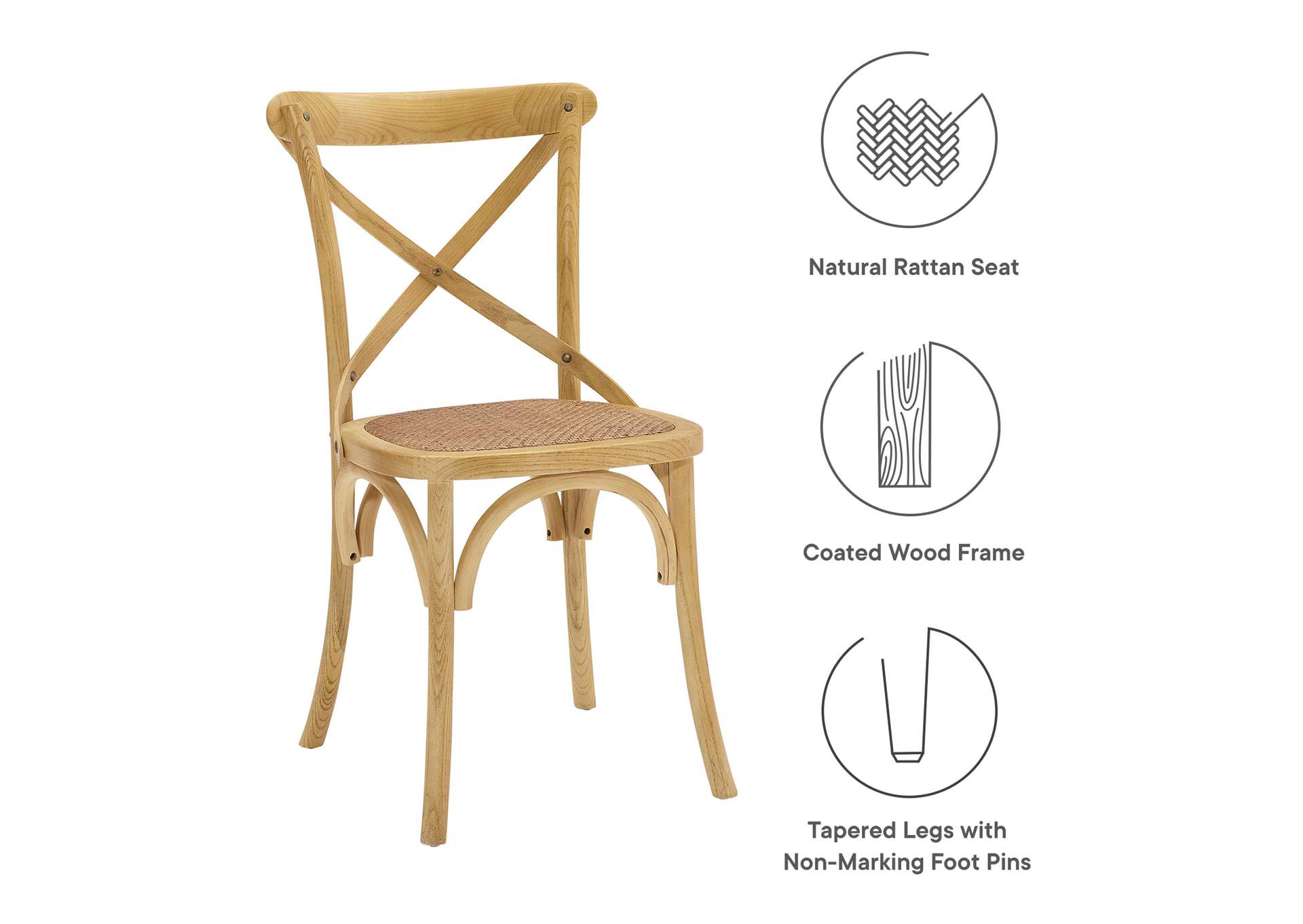 Natural Gear Dining Side Chair,Modway