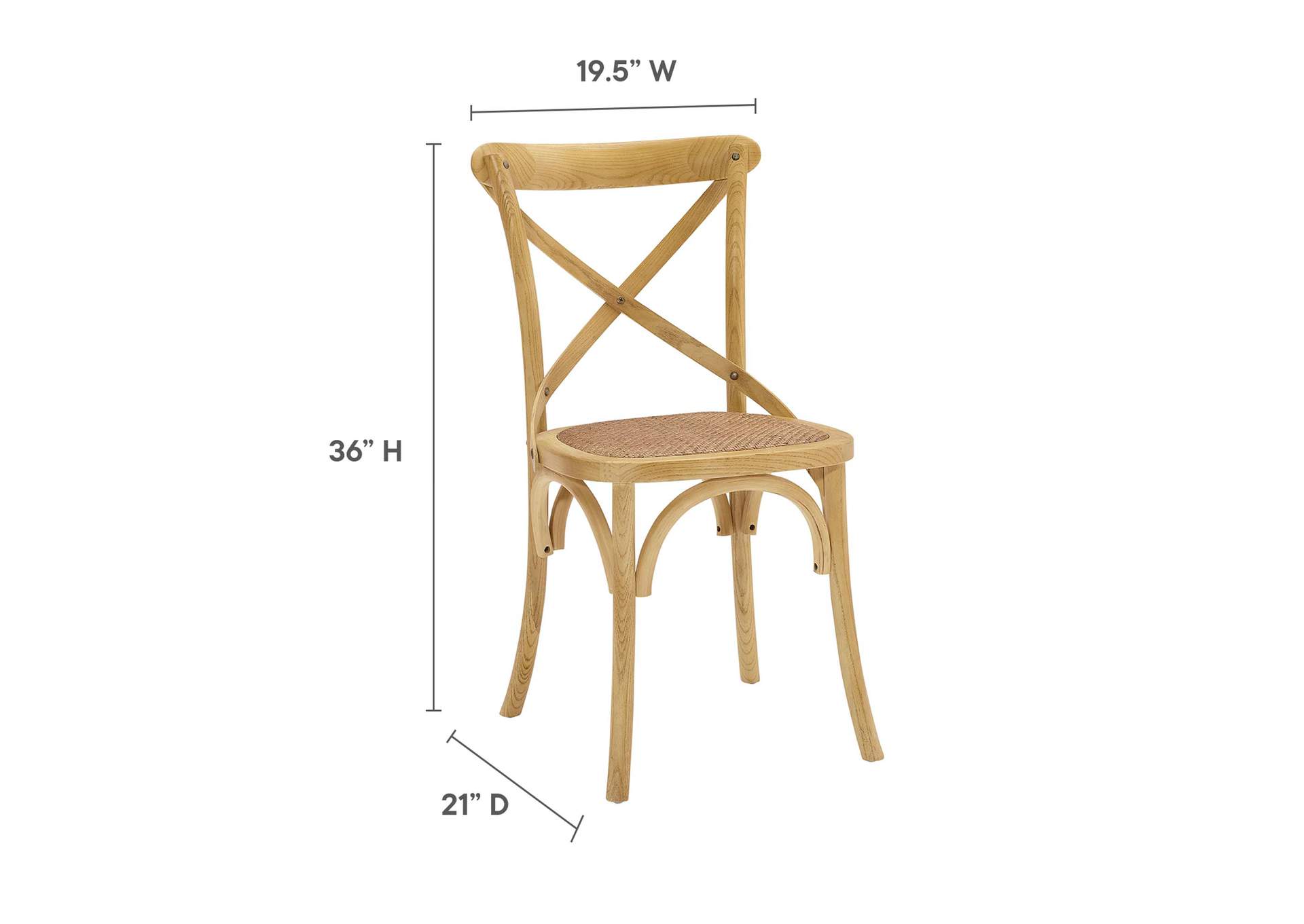 Natural Gear Dining Side Chair,Modway