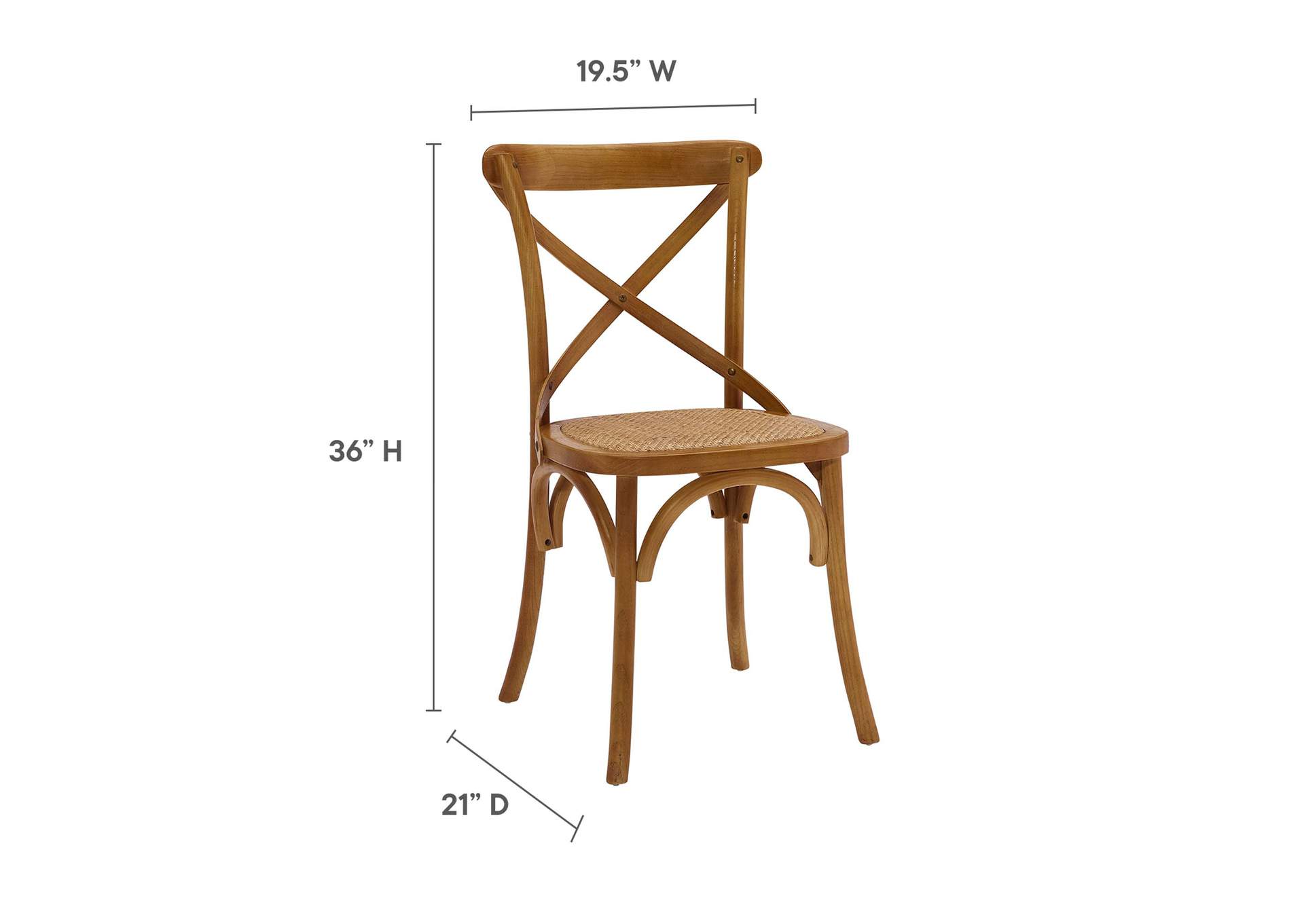 Walnut Gear Dining Side Chair,Modway