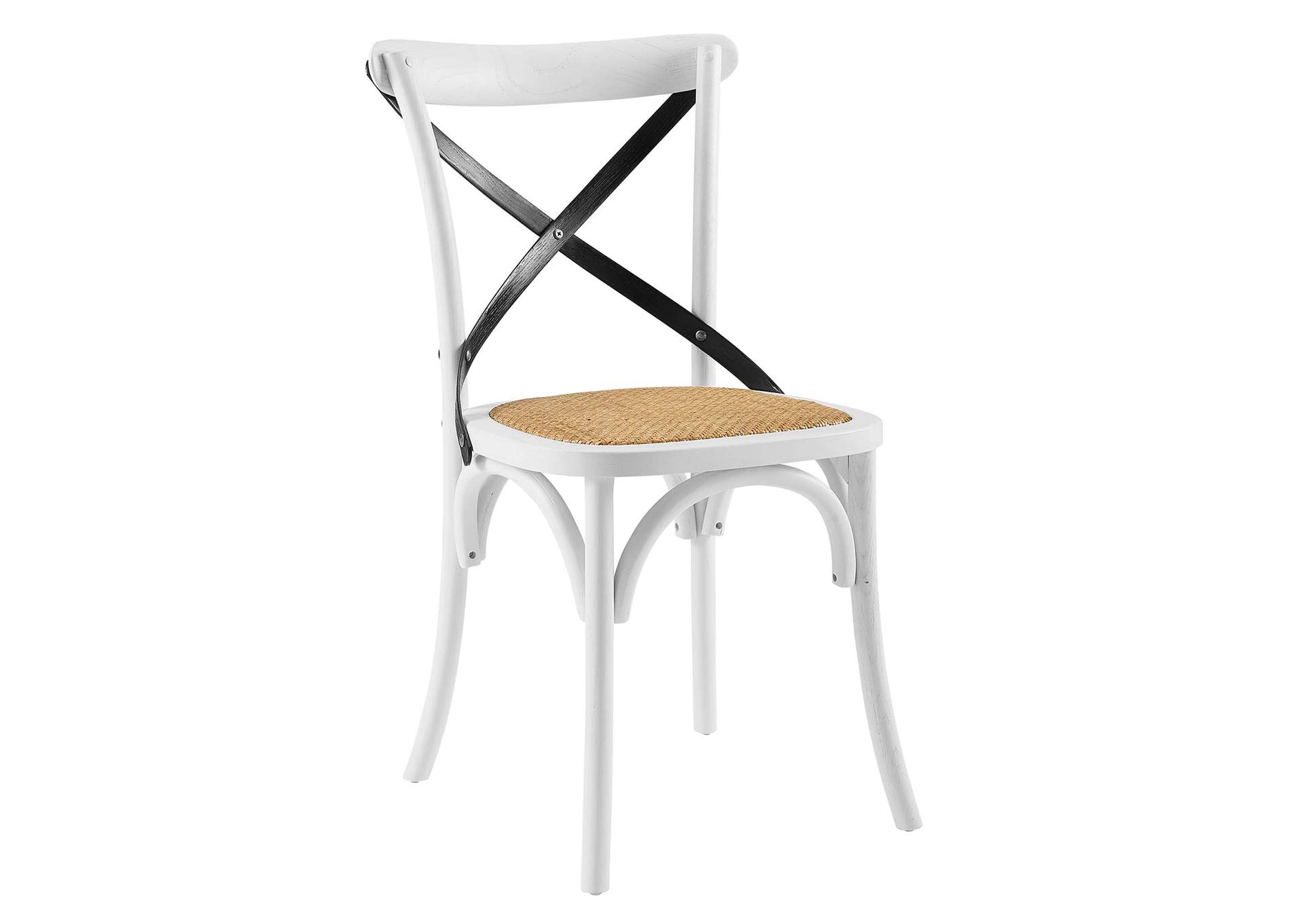 White Black Gear Dining Side Chair,Modway