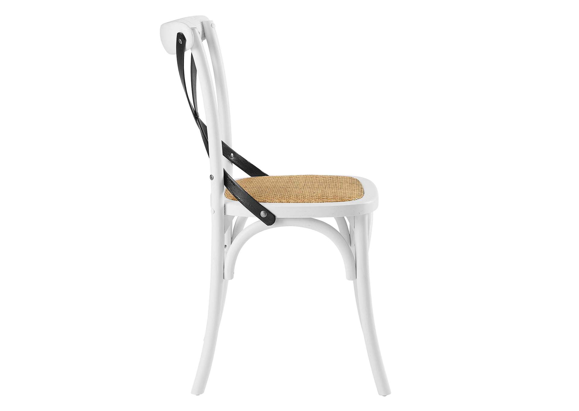 White Black Gear Dining Side Chair,Modway