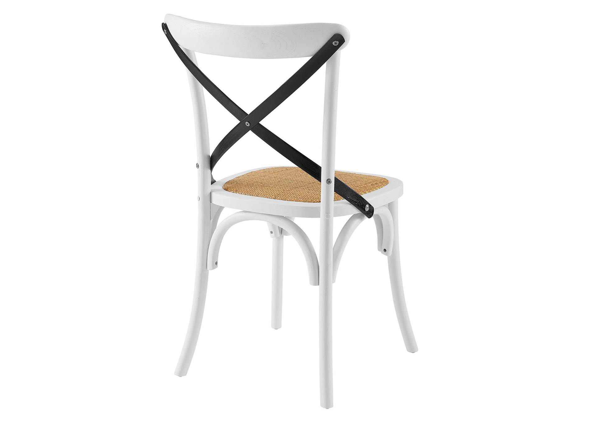 White Black Gear Dining Side Chair,Modway