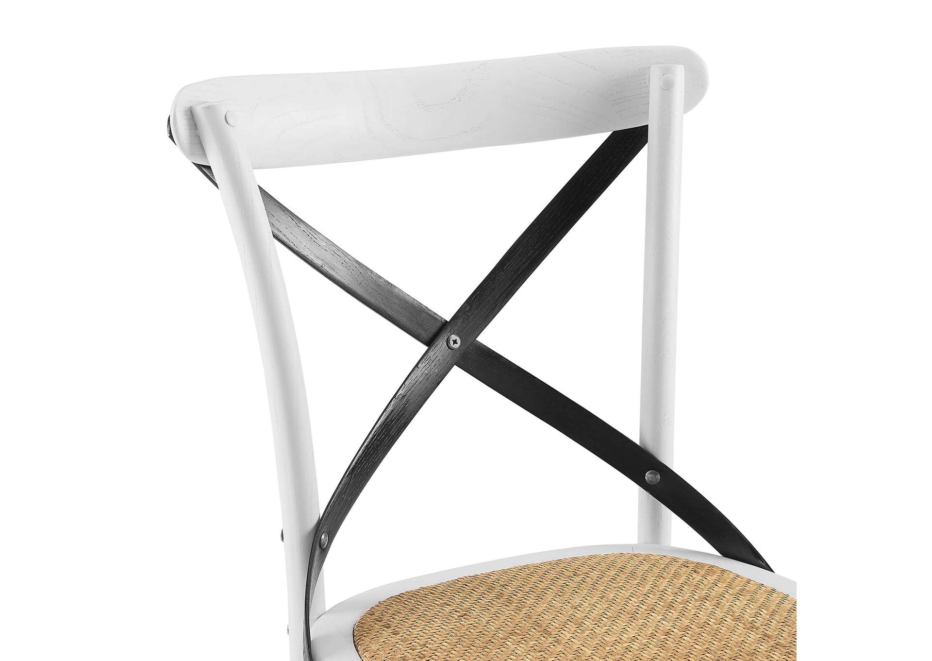 White Black Gear Dining Side Chair,Modway