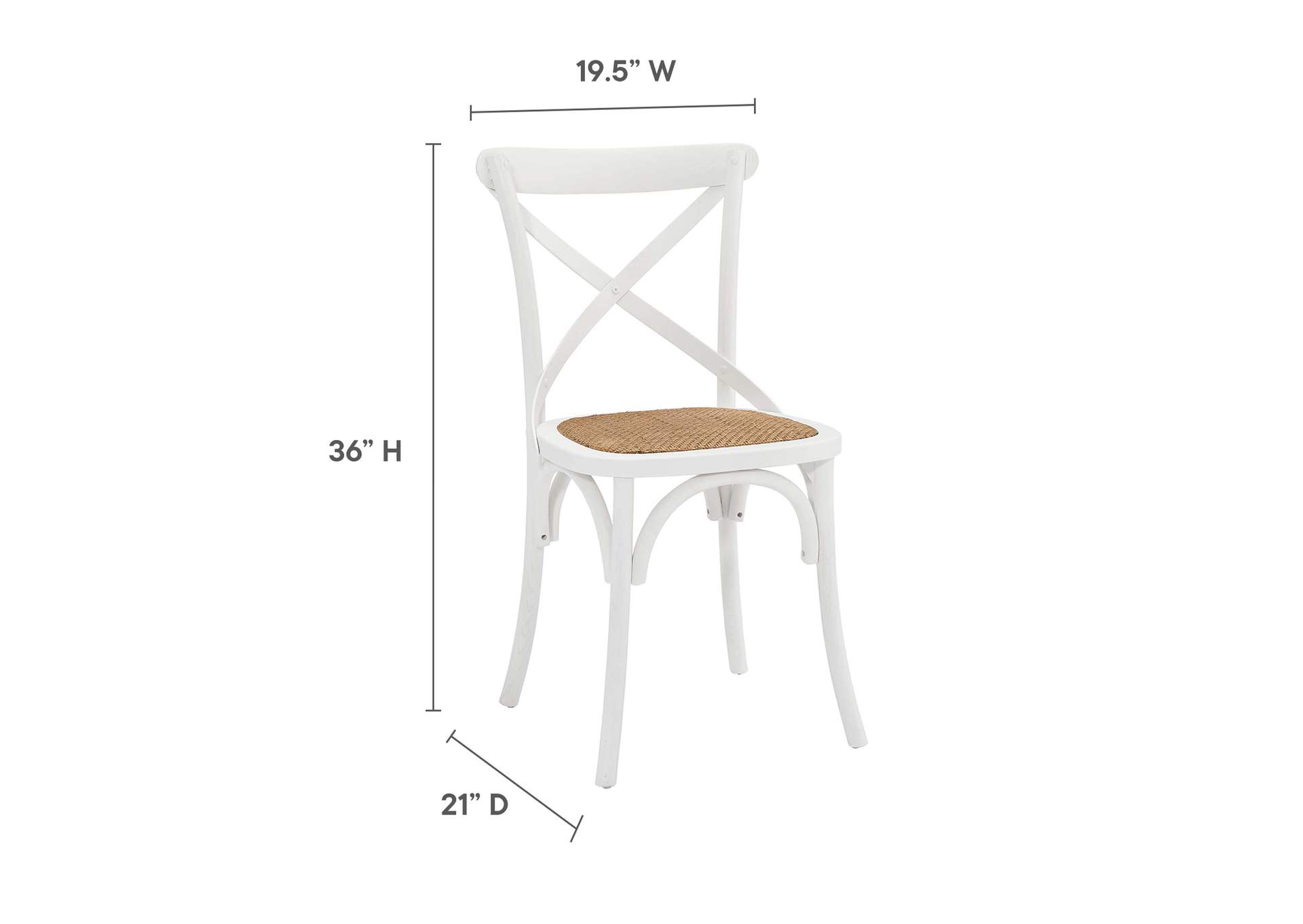 White Gear Dining Side Chair,Modway