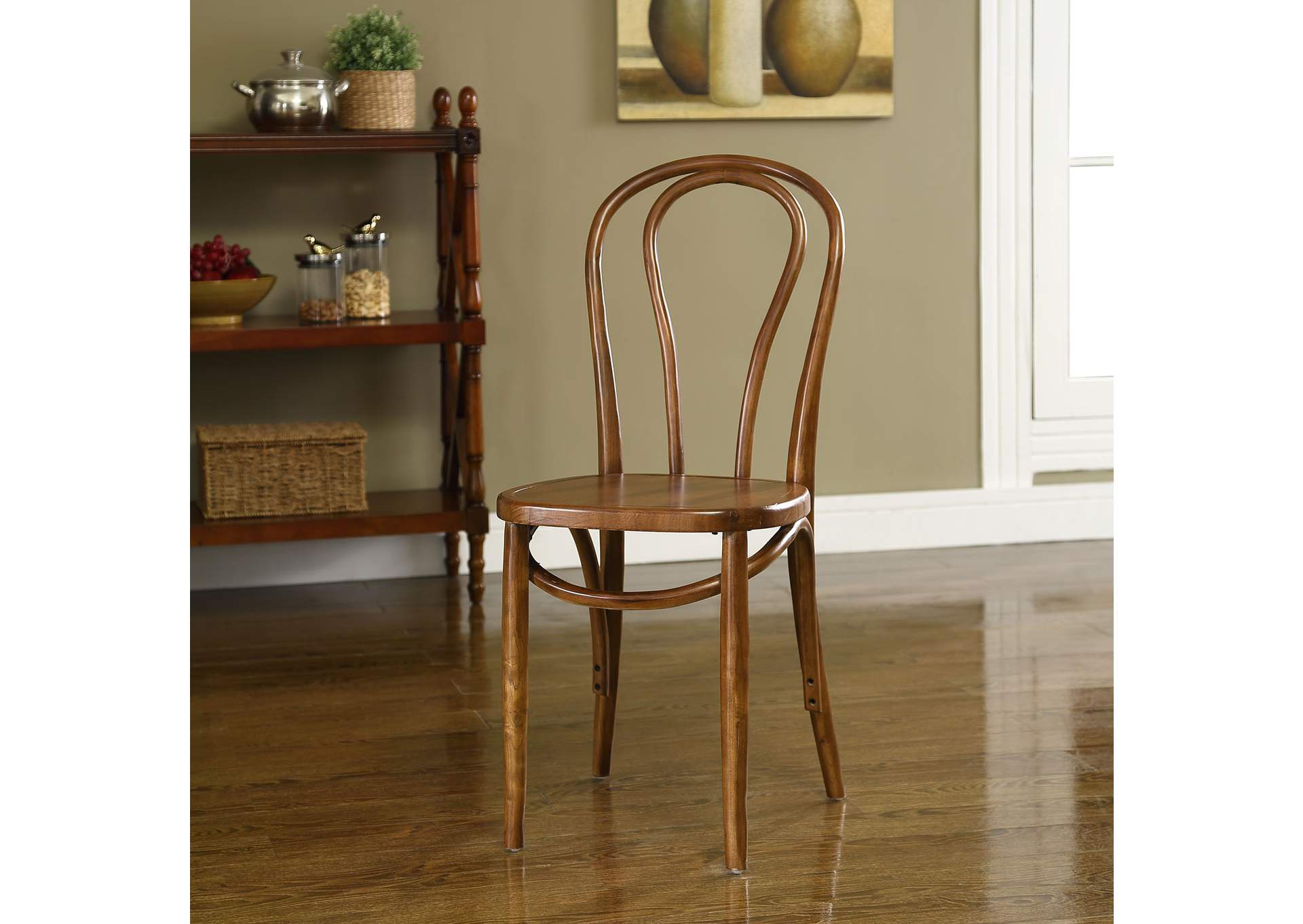 Walnut Eon Dining Side Chair,Modway