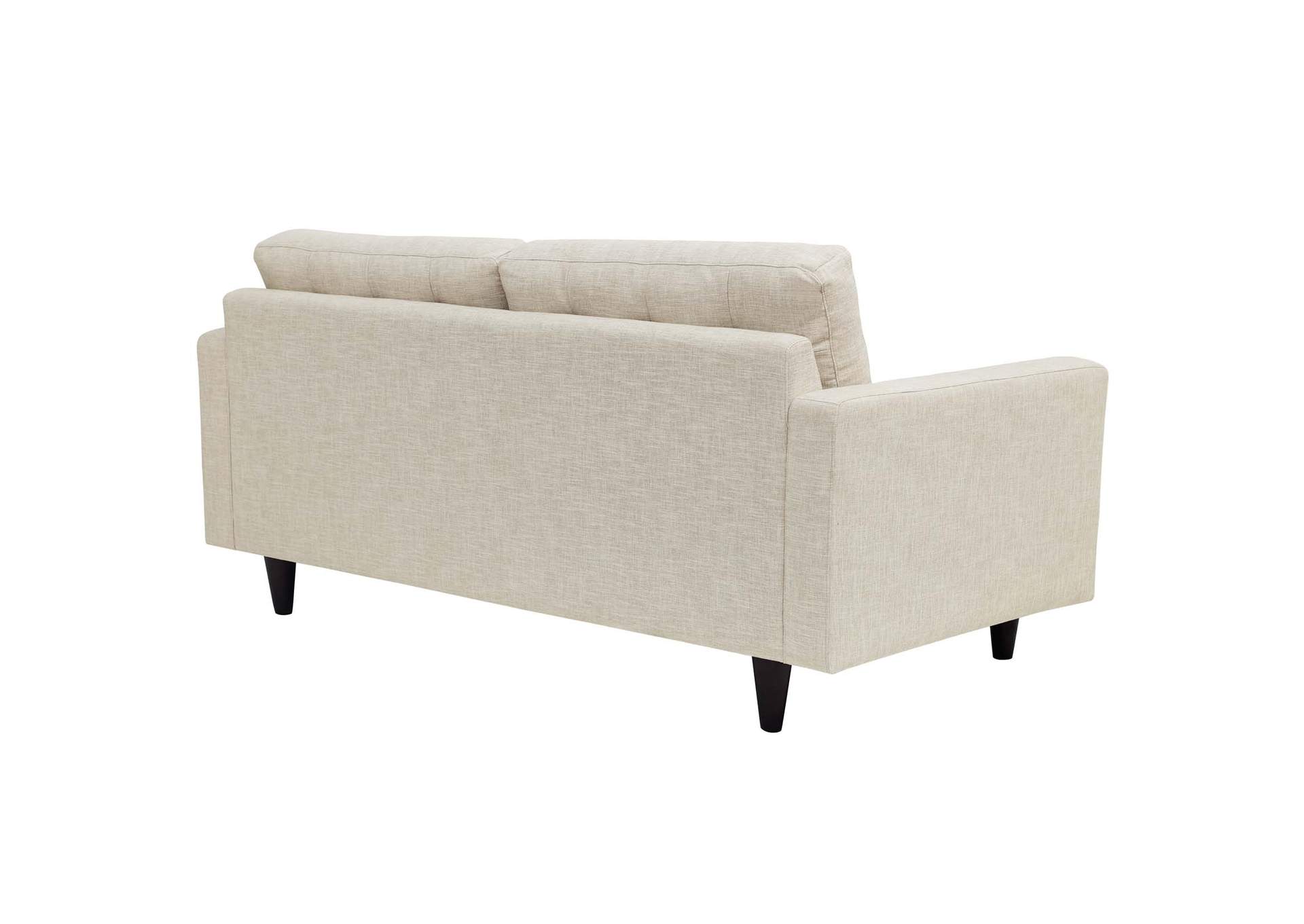 Beige Empress Upholstered Fabric Loveseat,Modway