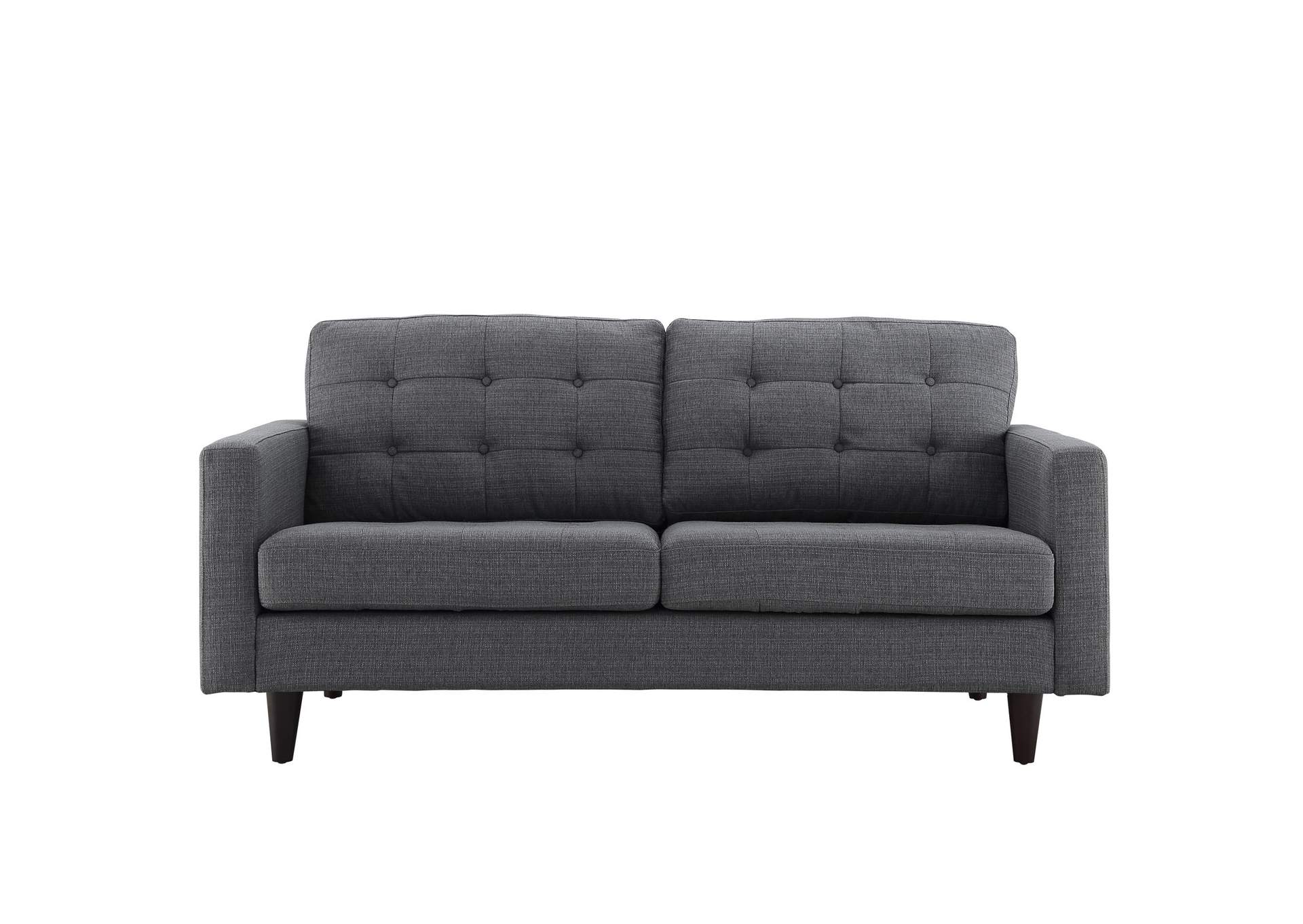 Gray Empress Upholstered Fabric Loveseat,Modway