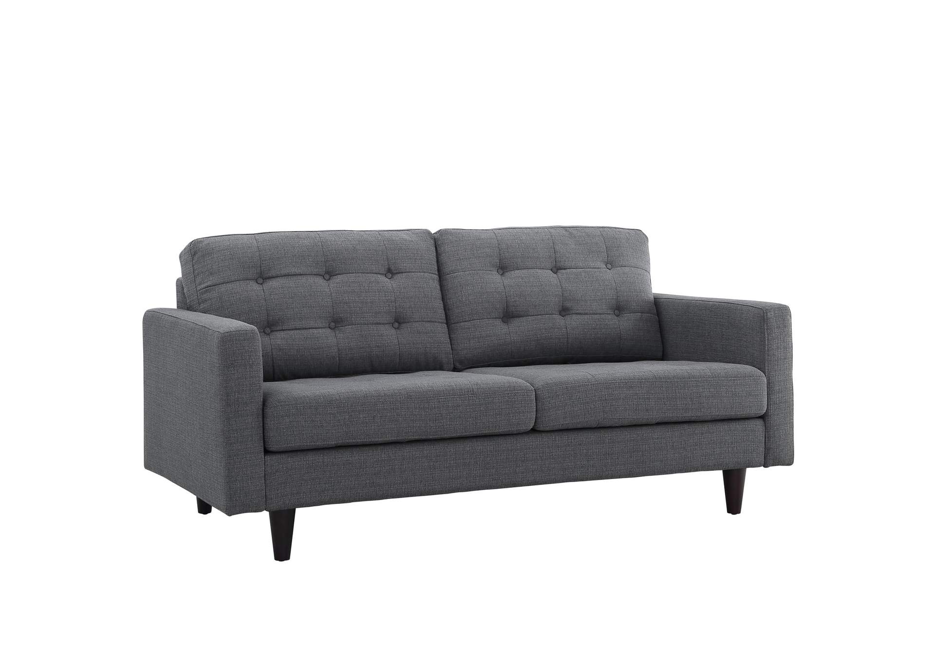 Gray Empress Upholstered Fabric Loveseat,Modway