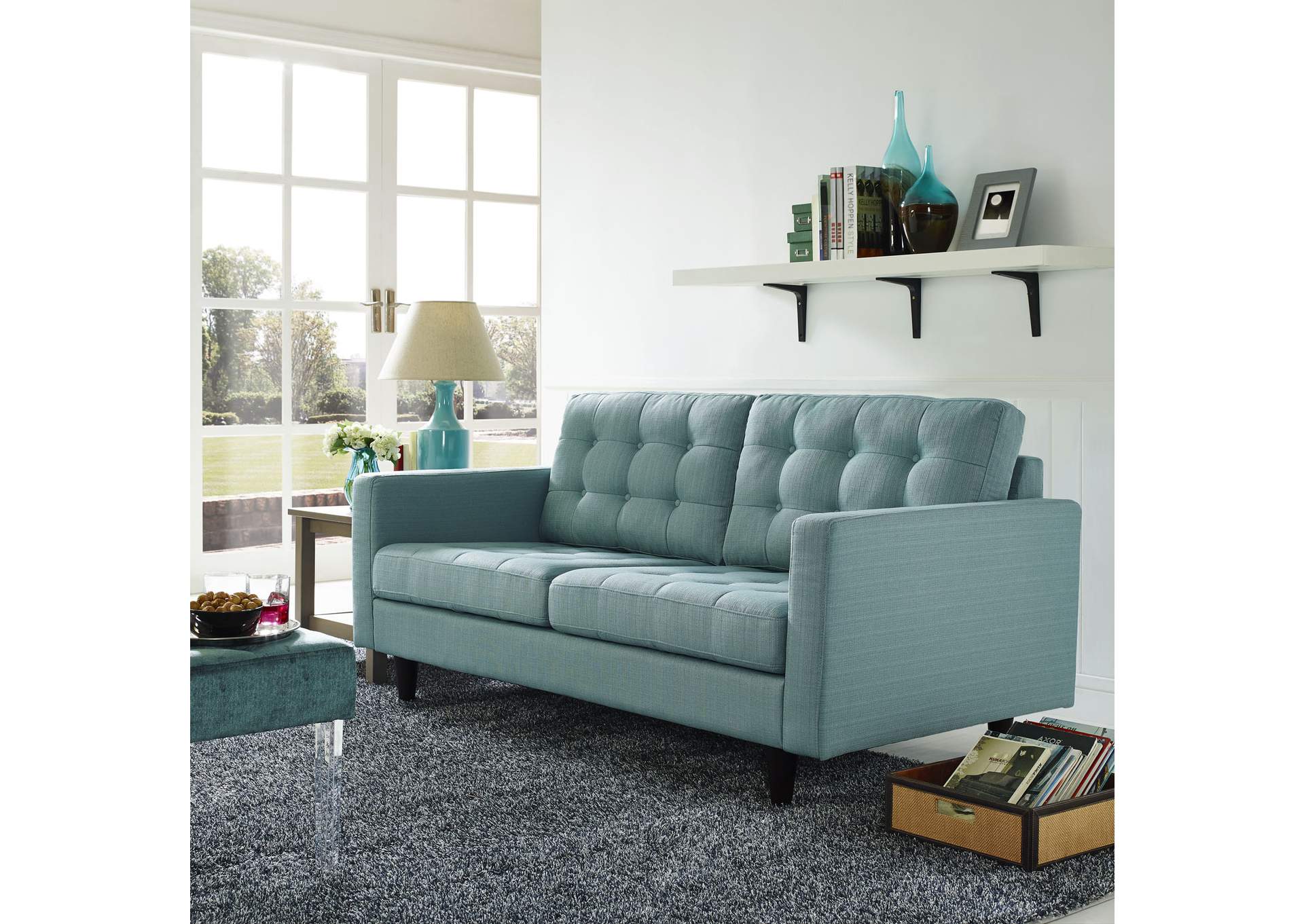 Laguna Empress Upholstered Fabric Loveseat,Modway