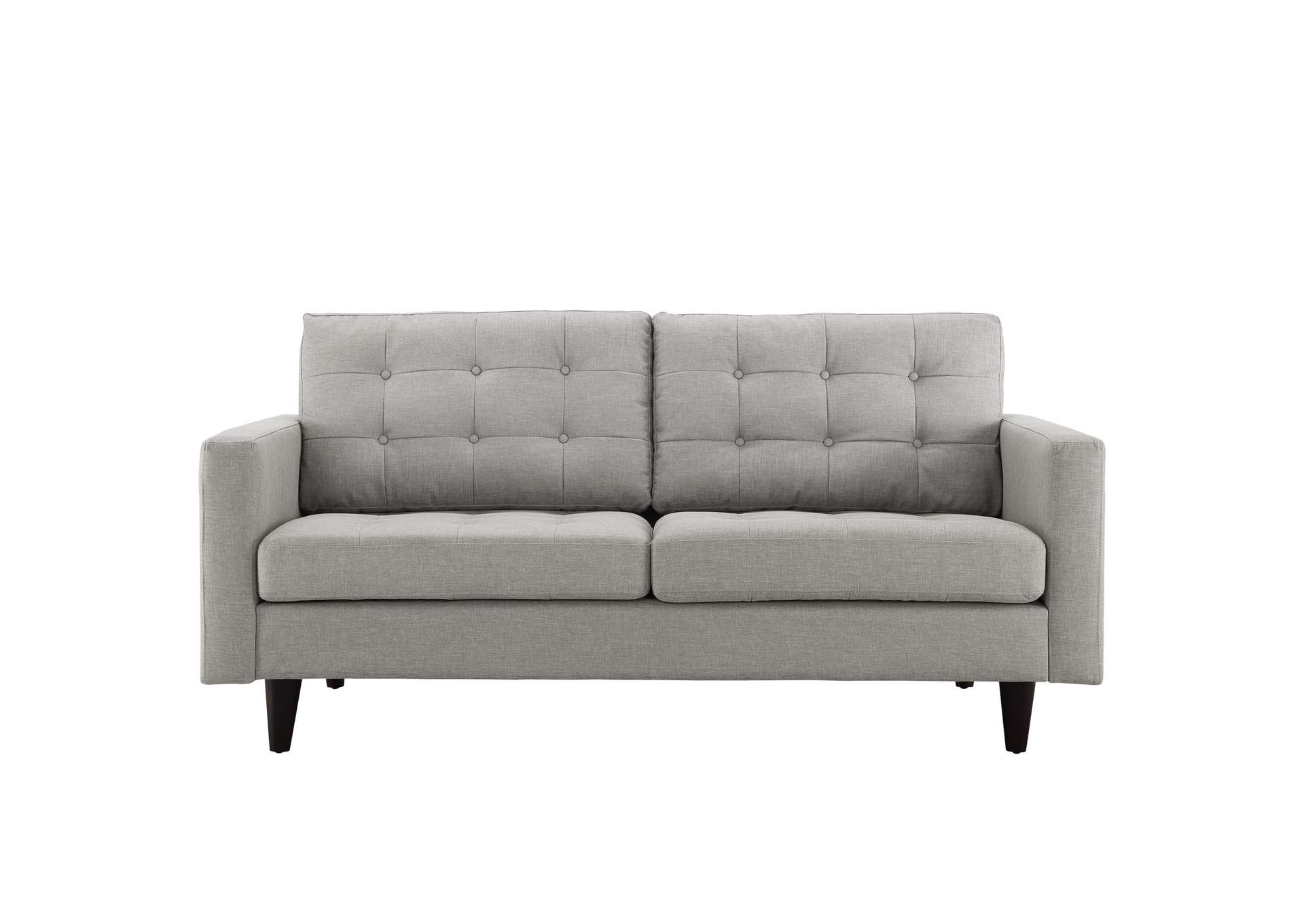 Light Gray Empress Upholstered Fabric Loveseat,Modway