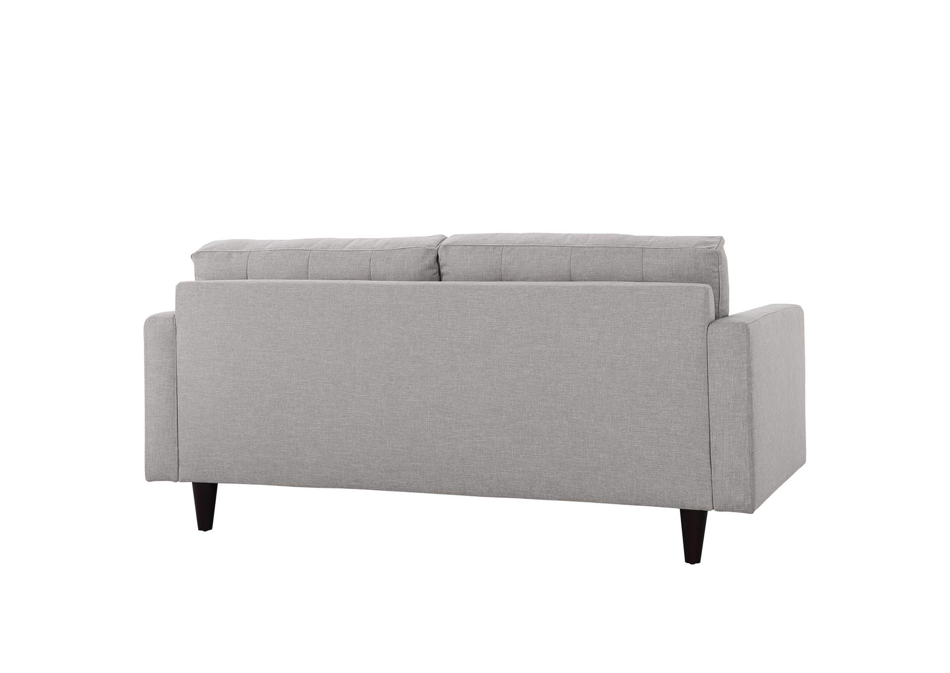 Light Gray Empress Upholstered Fabric Loveseat,Modway