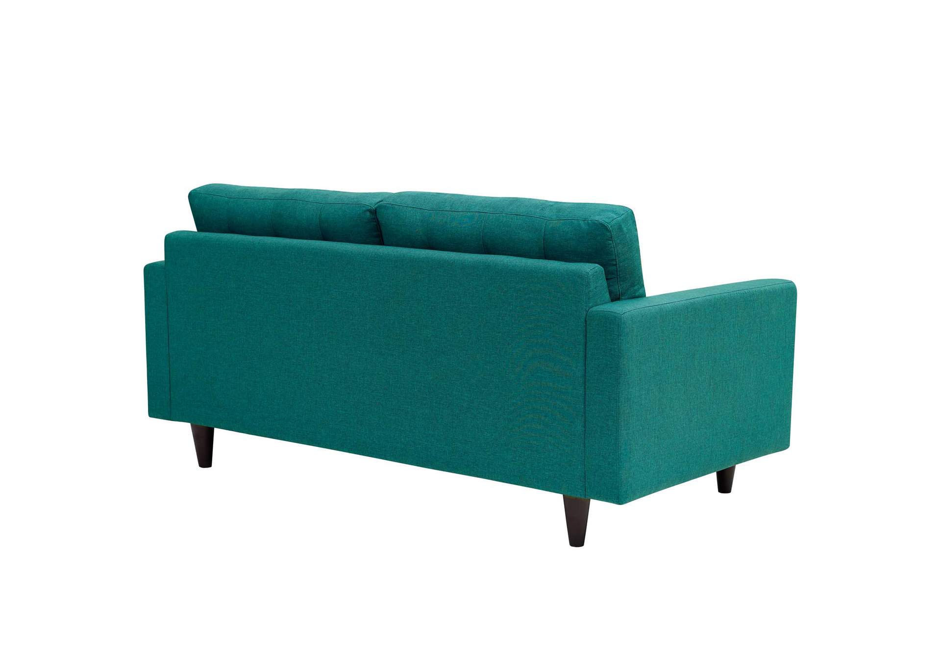 Teal Empress Upholstered Fabric Loveseat,Modway