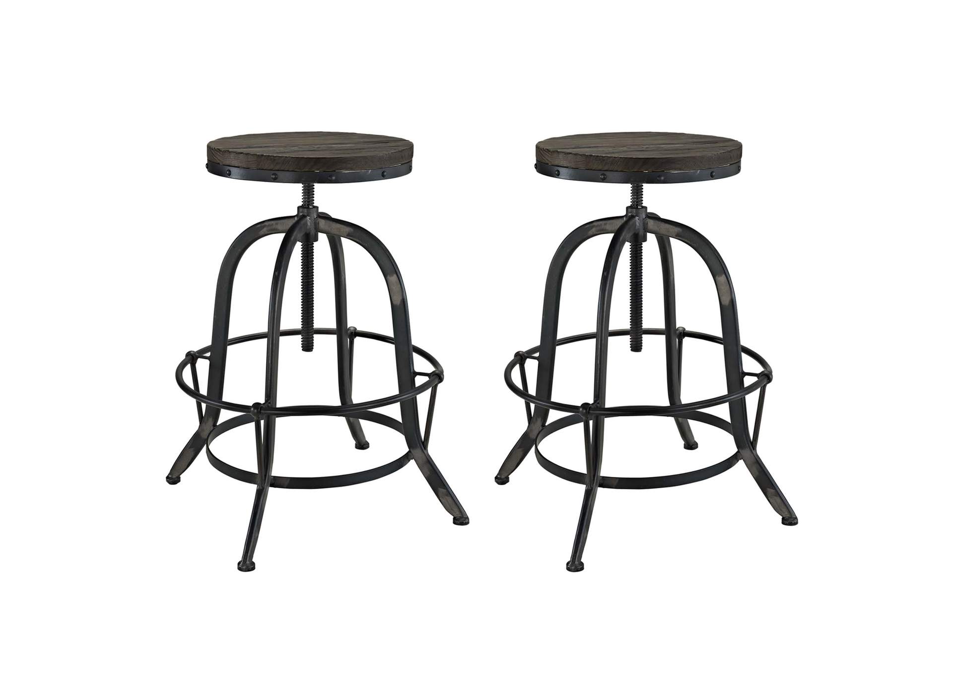 Black Collect Bar Stool [Set of 2],Modway