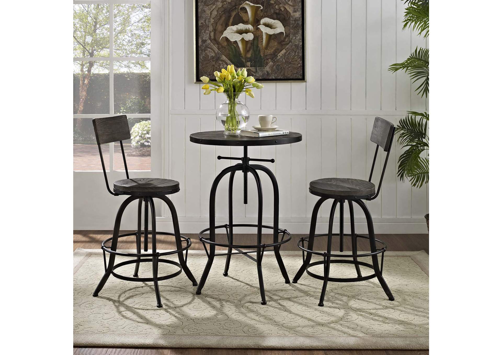 Black Procure Bar Stool [Set of 2],Modway