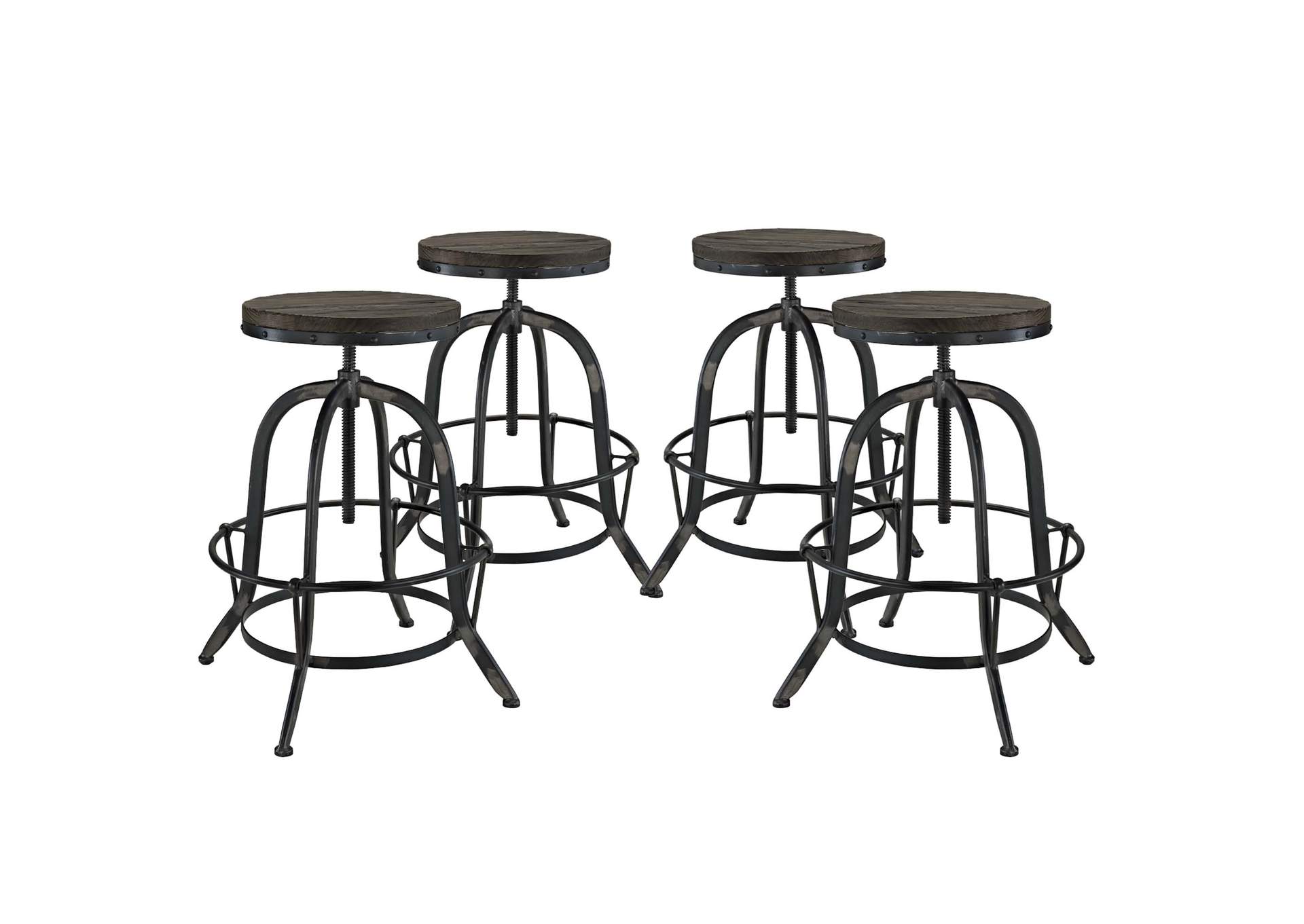 Black Collect Bar Stool [Set of 4],Modway