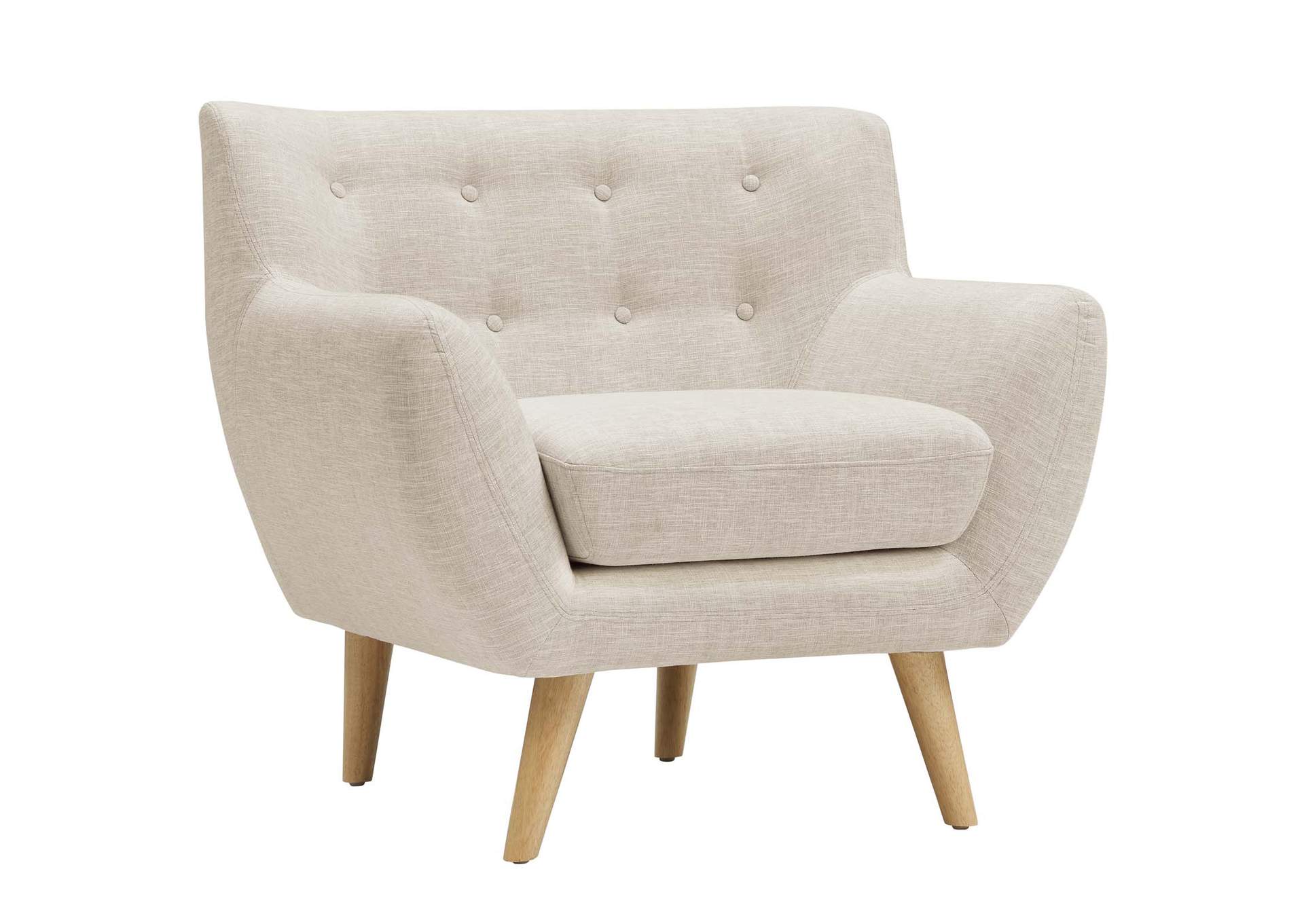 Beige Remark Upholstered Fabric Arm Chair,Modway