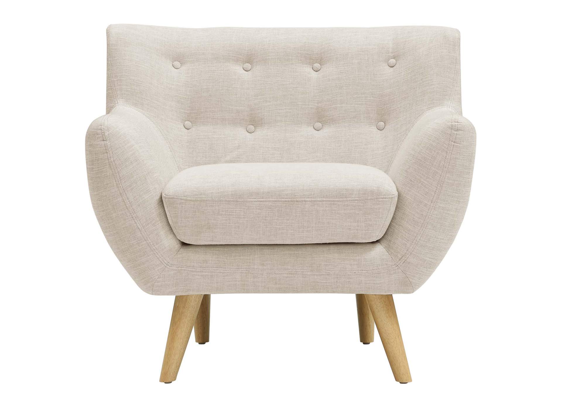 Beige Remark Upholstered Fabric Arm Chair,Modway