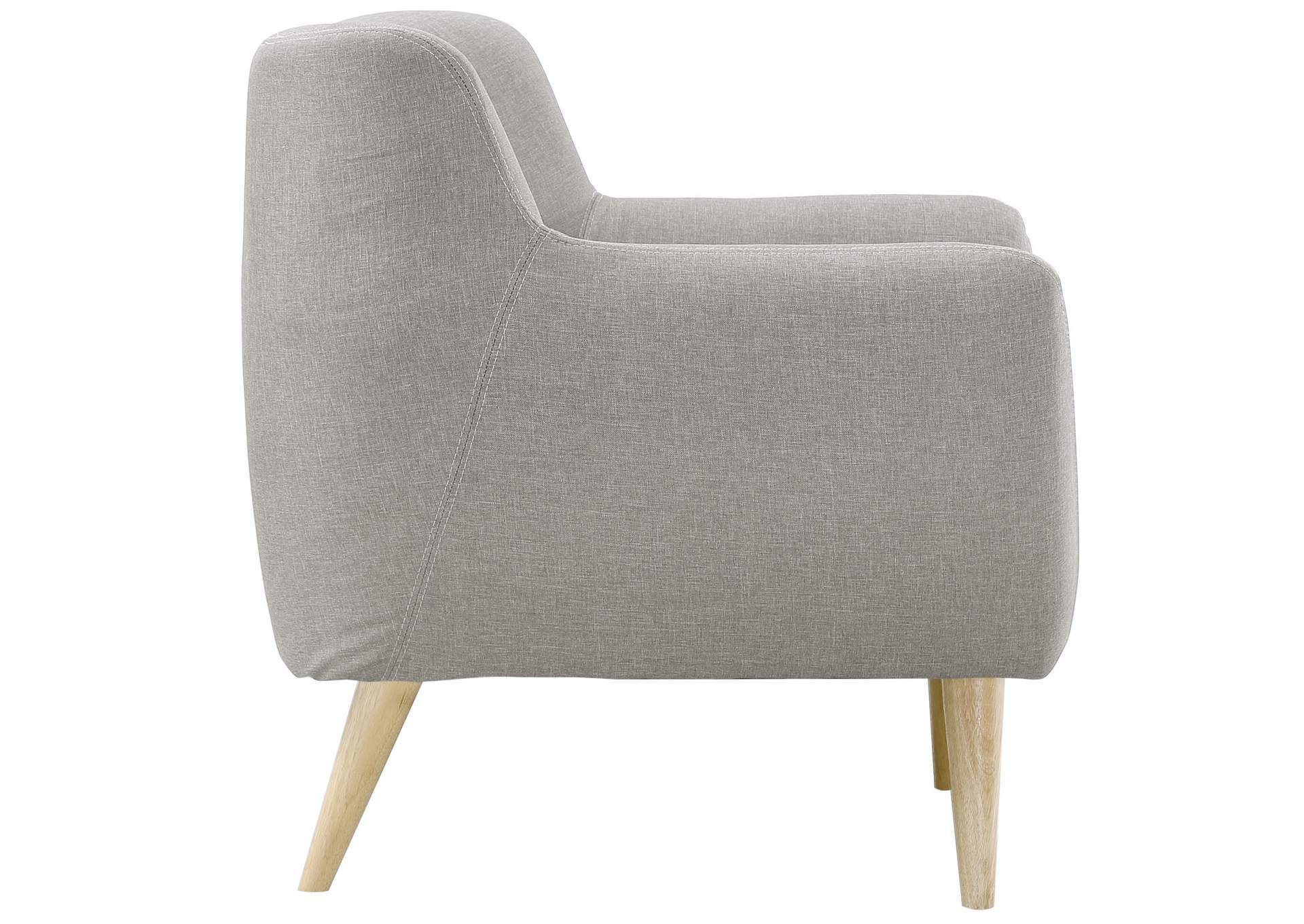 Light Gray Remark Upholstered Fabric Arm Chair,Modway