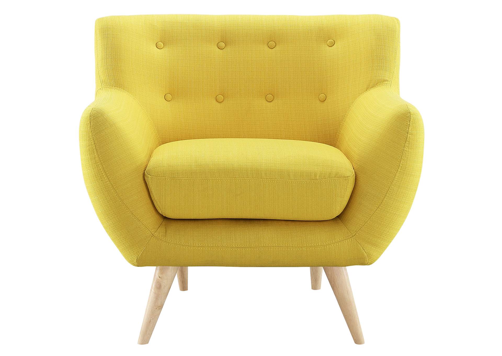 Sunny Remark Upholstered Fabric Arm Chair,Modway