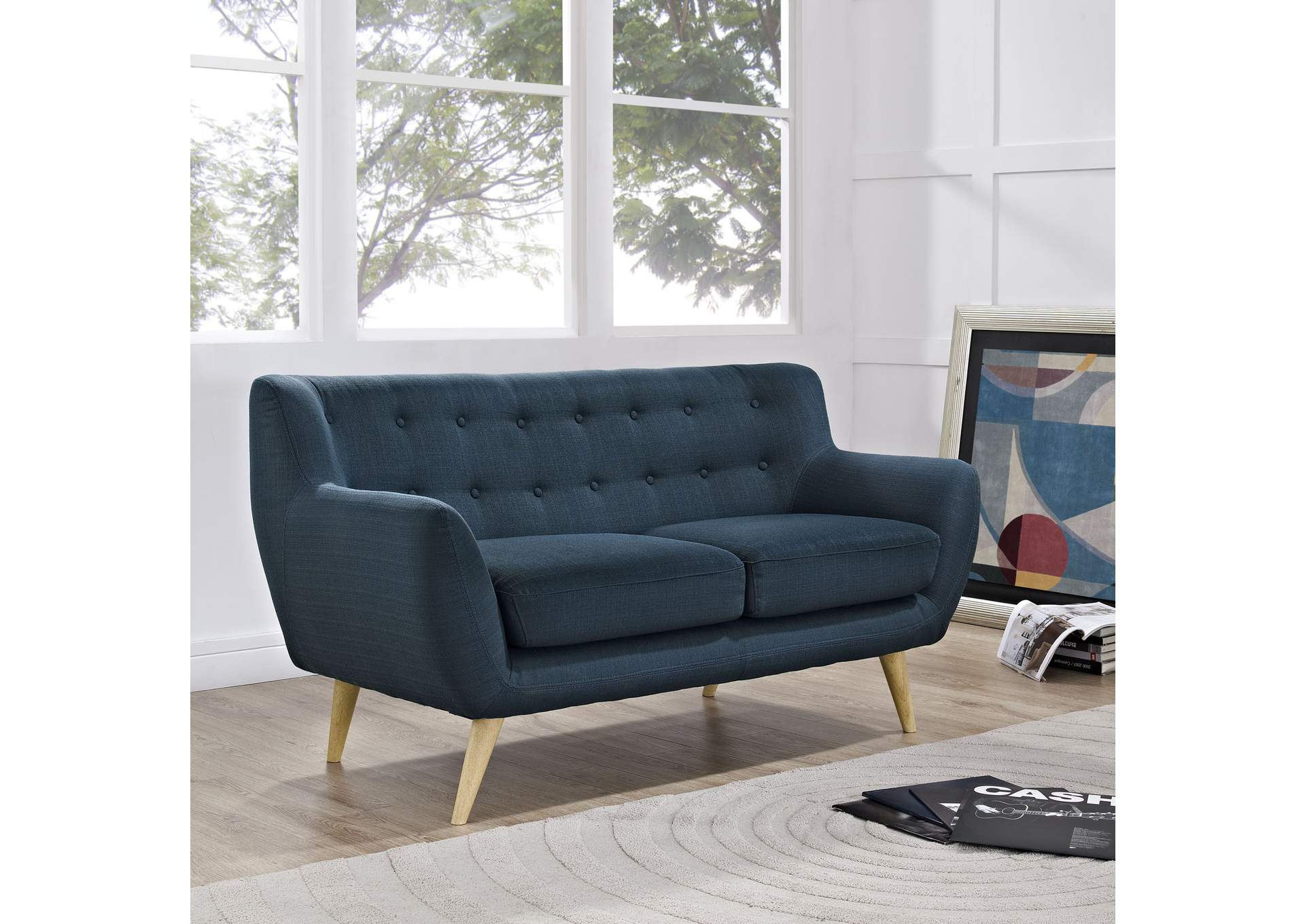 Azure Remark Upholstered Fabric Loveseat,Modway