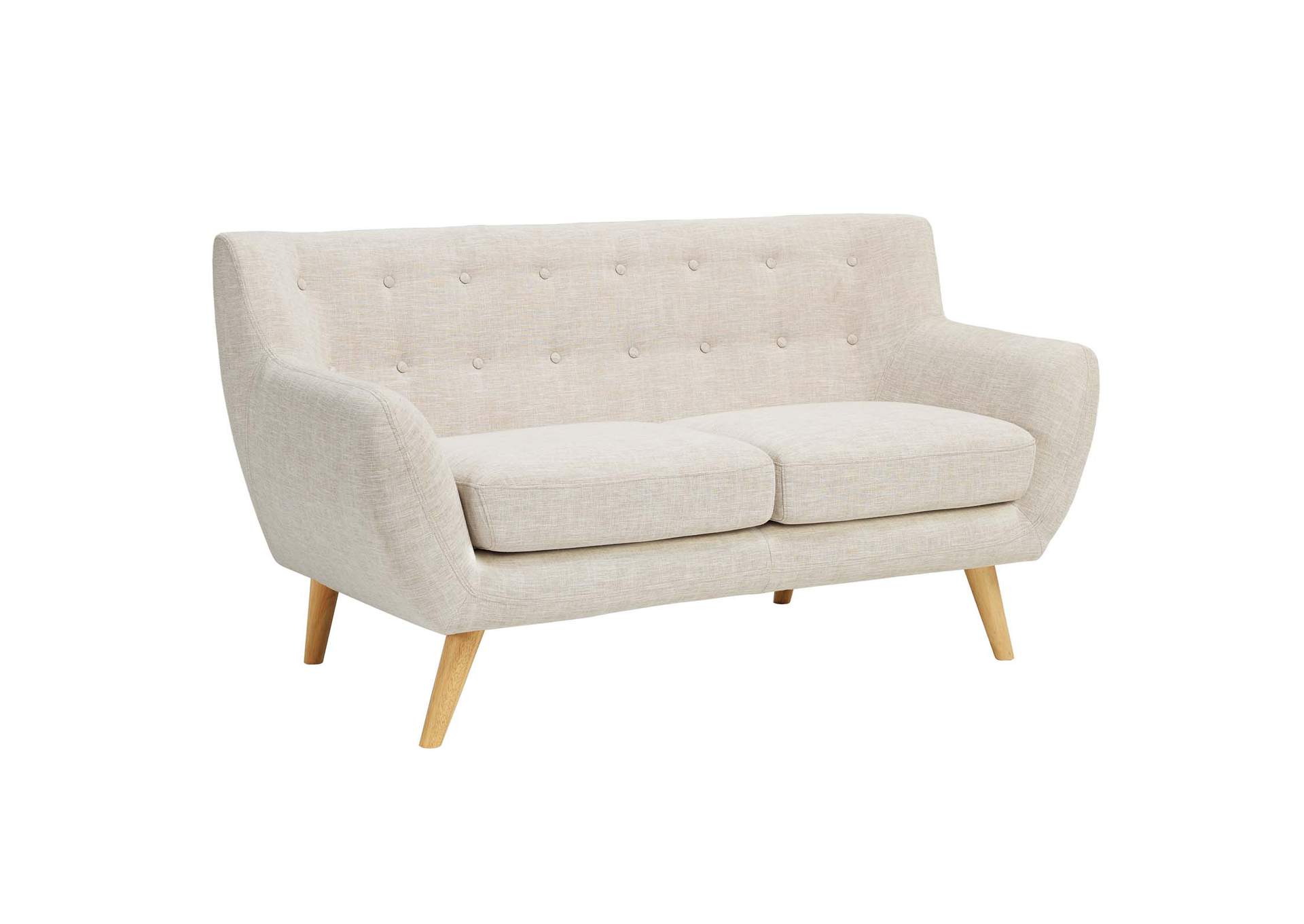 Beige Remark Upholstered Fabric Loveseat,Modway