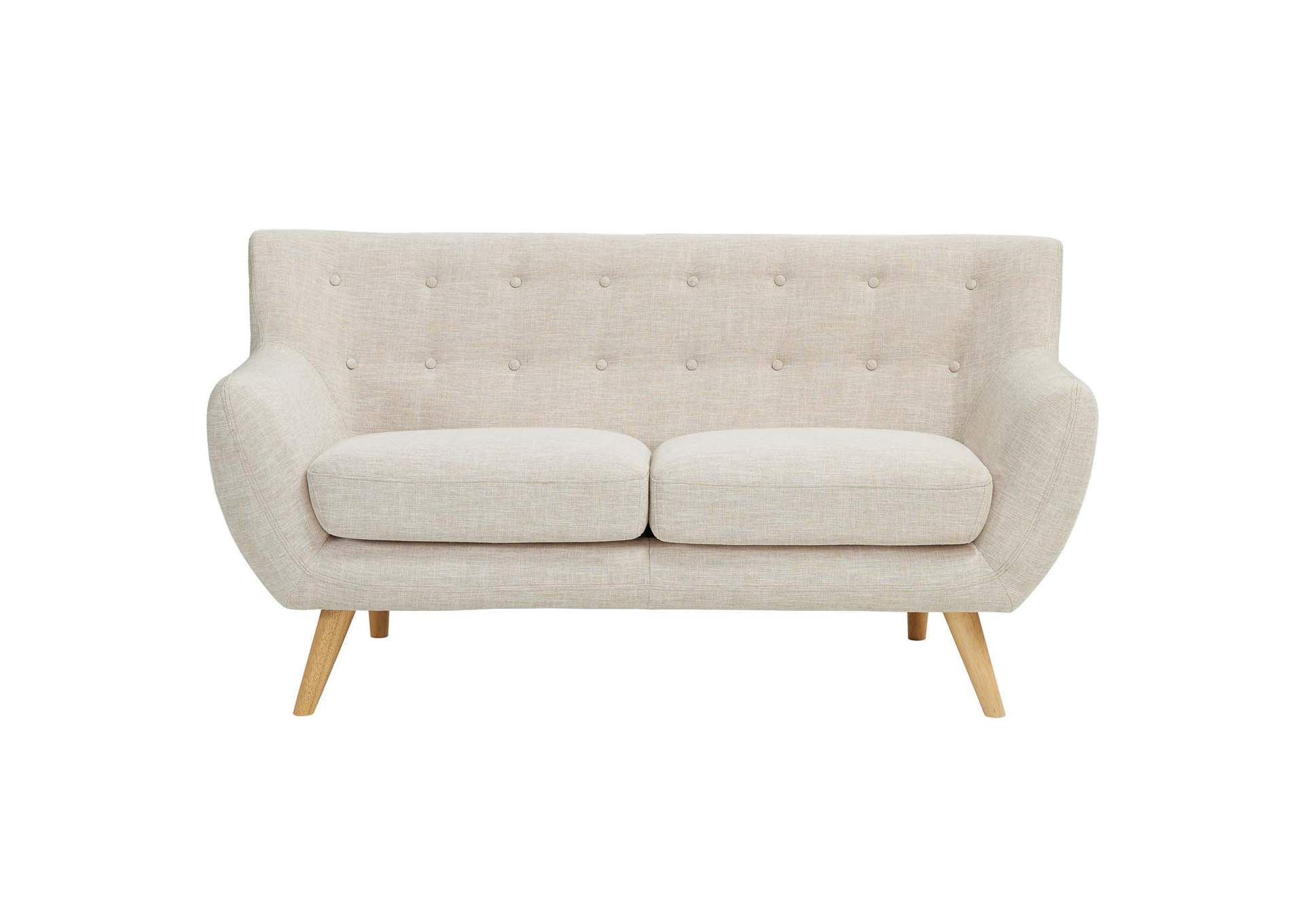 Beige Remark Upholstered Fabric Loveseat,Modway