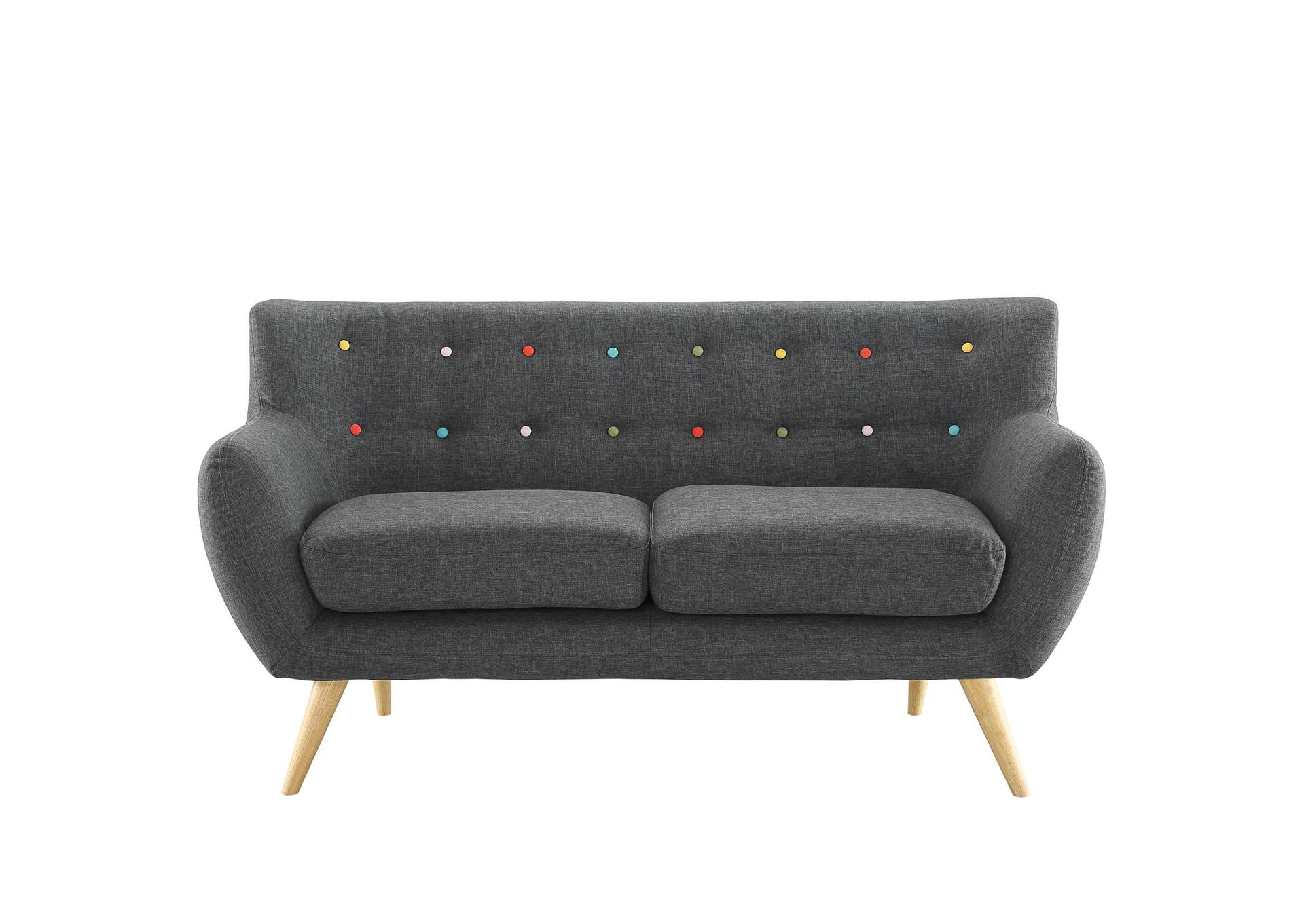 Gray Remark Upholstered Fabric Loveseat,Modway