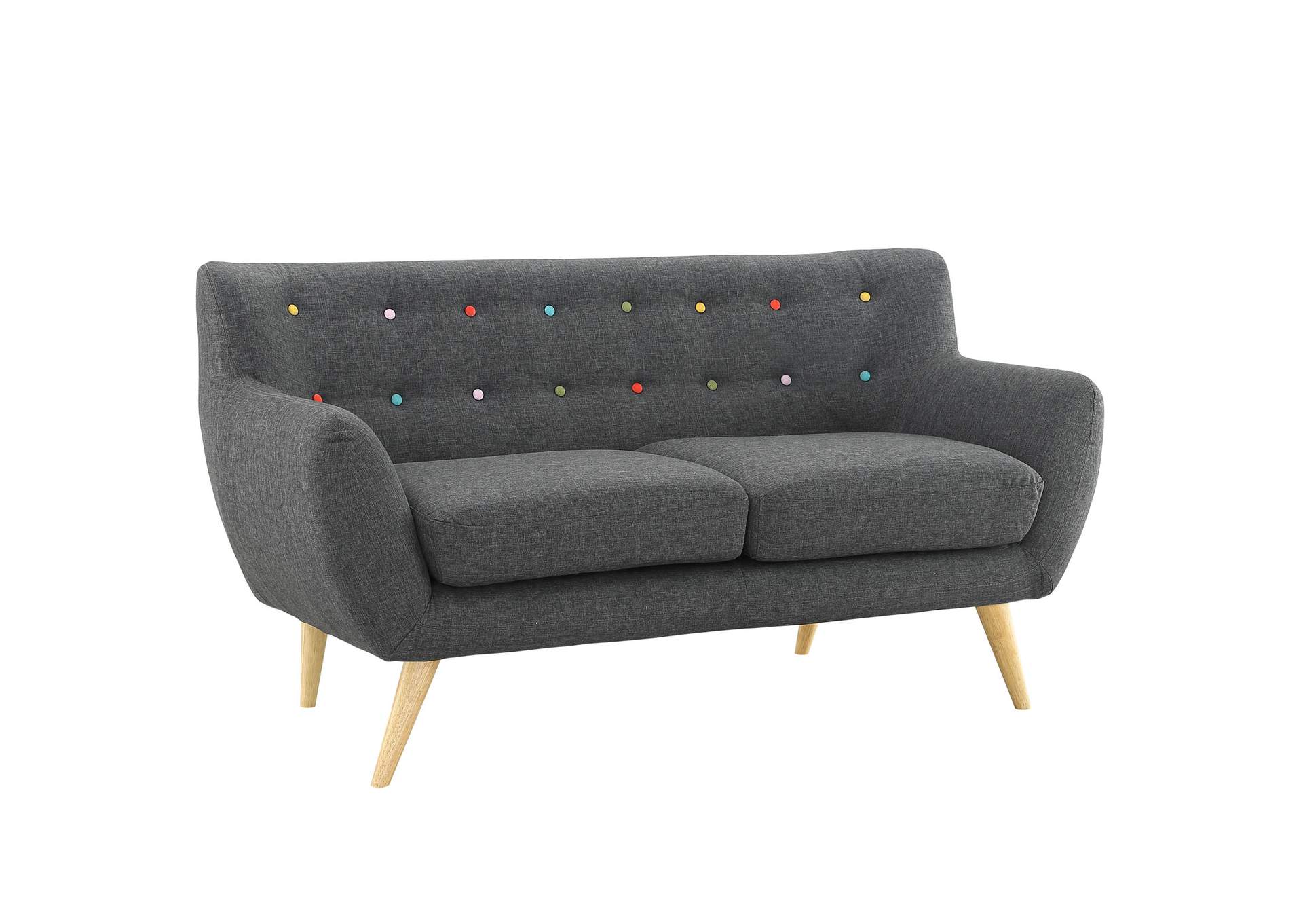 Gray Remark Upholstered Fabric Loveseat,Modway