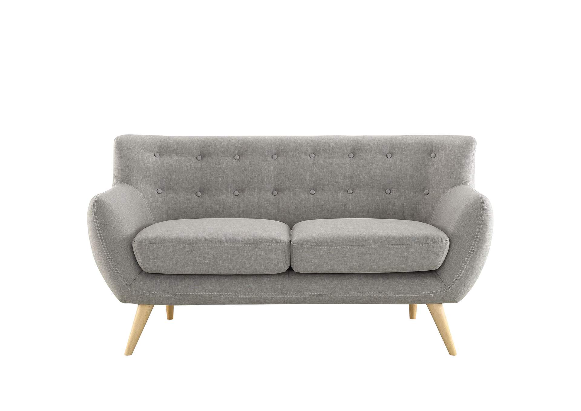 Light Gray Remark Upholstered Fabric Loveseat,Modway