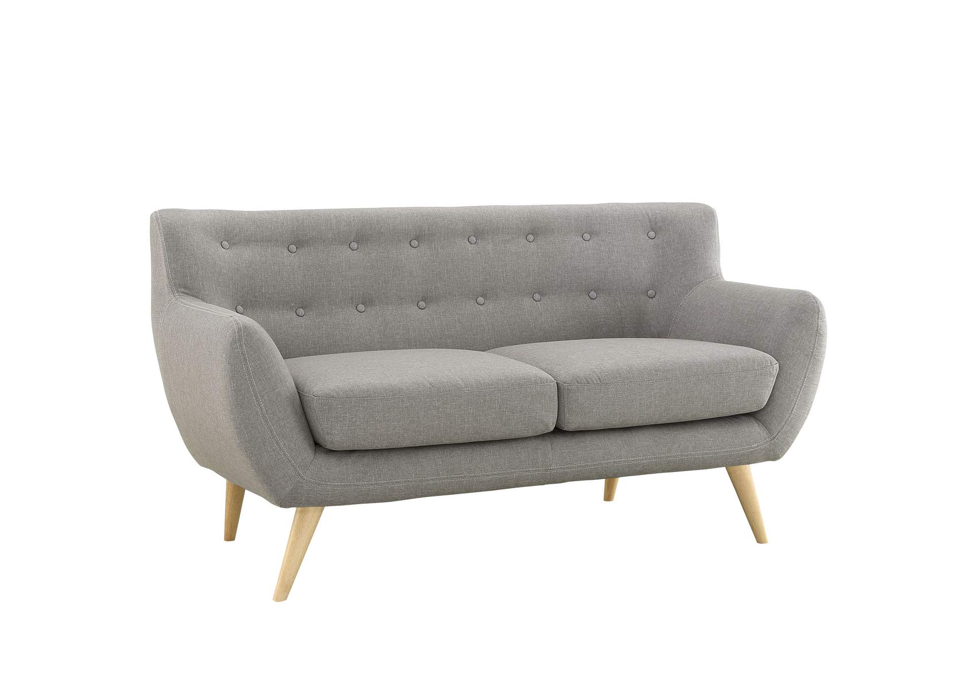 Light Gray Remark Upholstered Fabric Loveseat,Modway