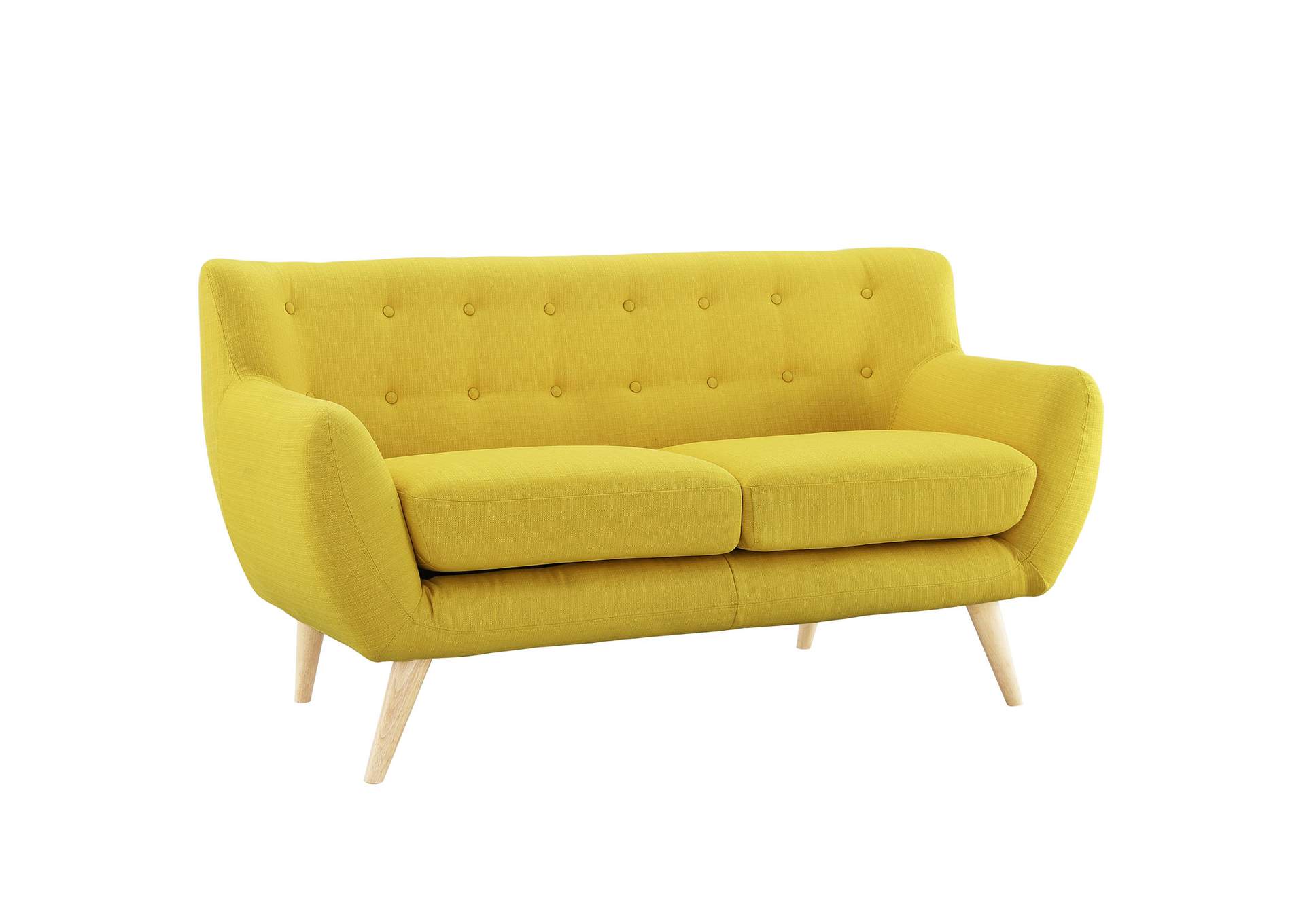 Sunny Remark Upholstered Fabric Loveseat,Modway