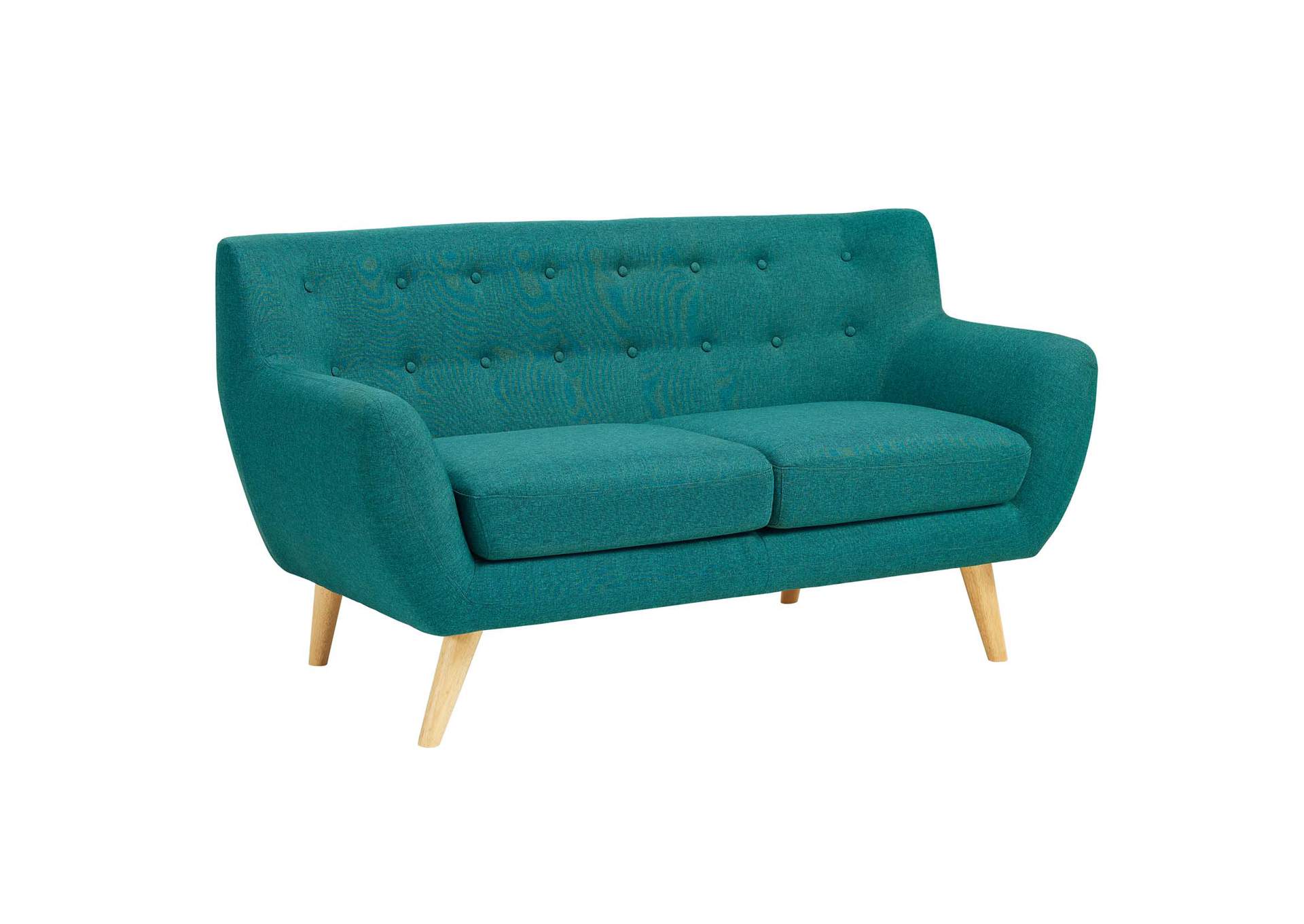 Teal Remark Upholstered Fabric Loveseat,Modway