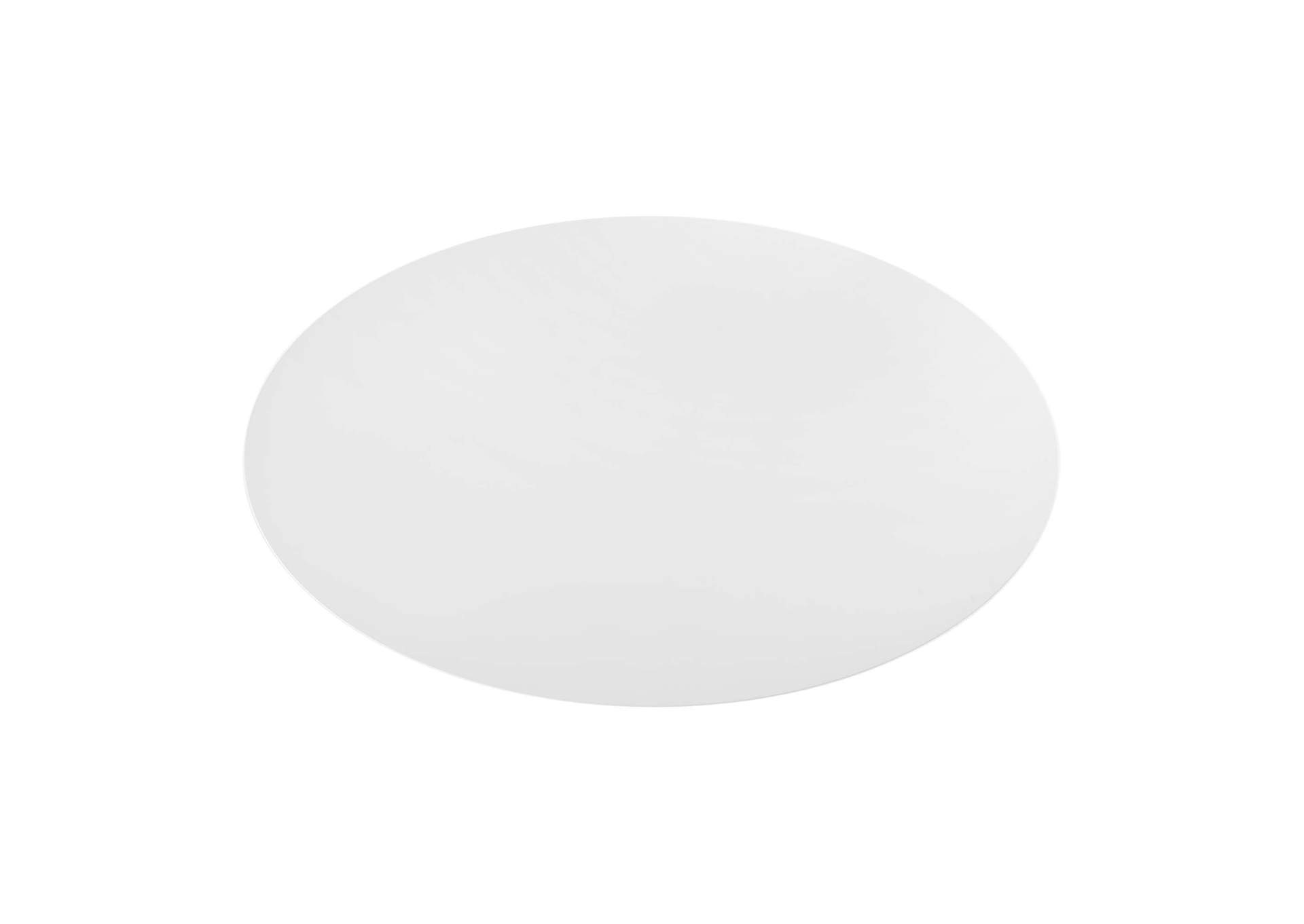 White Lippa 78" Oval Wood Top Dining Table,Modway